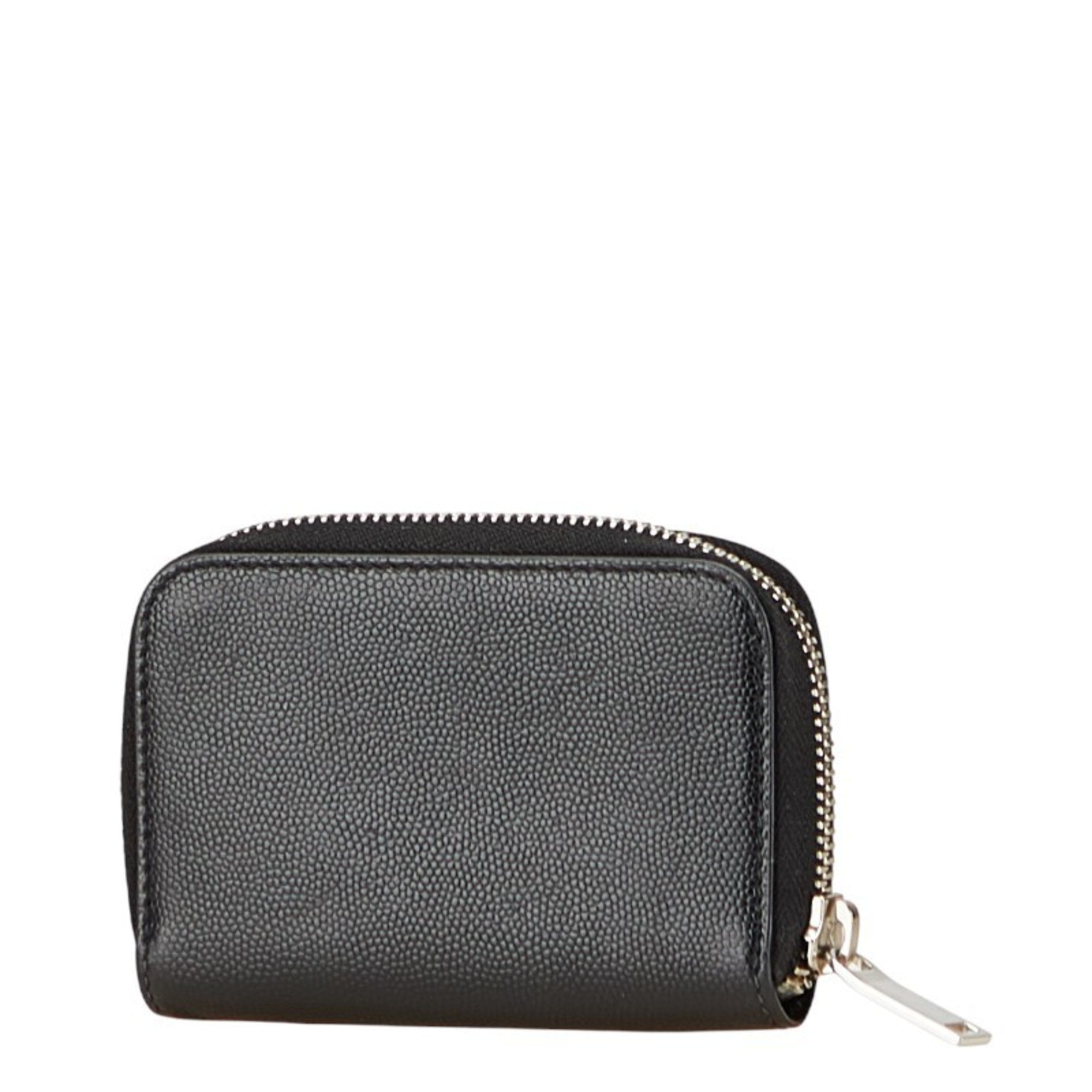 Saint Laurent Black Leather Coin Purse/Coin Case (Pre-Owned)