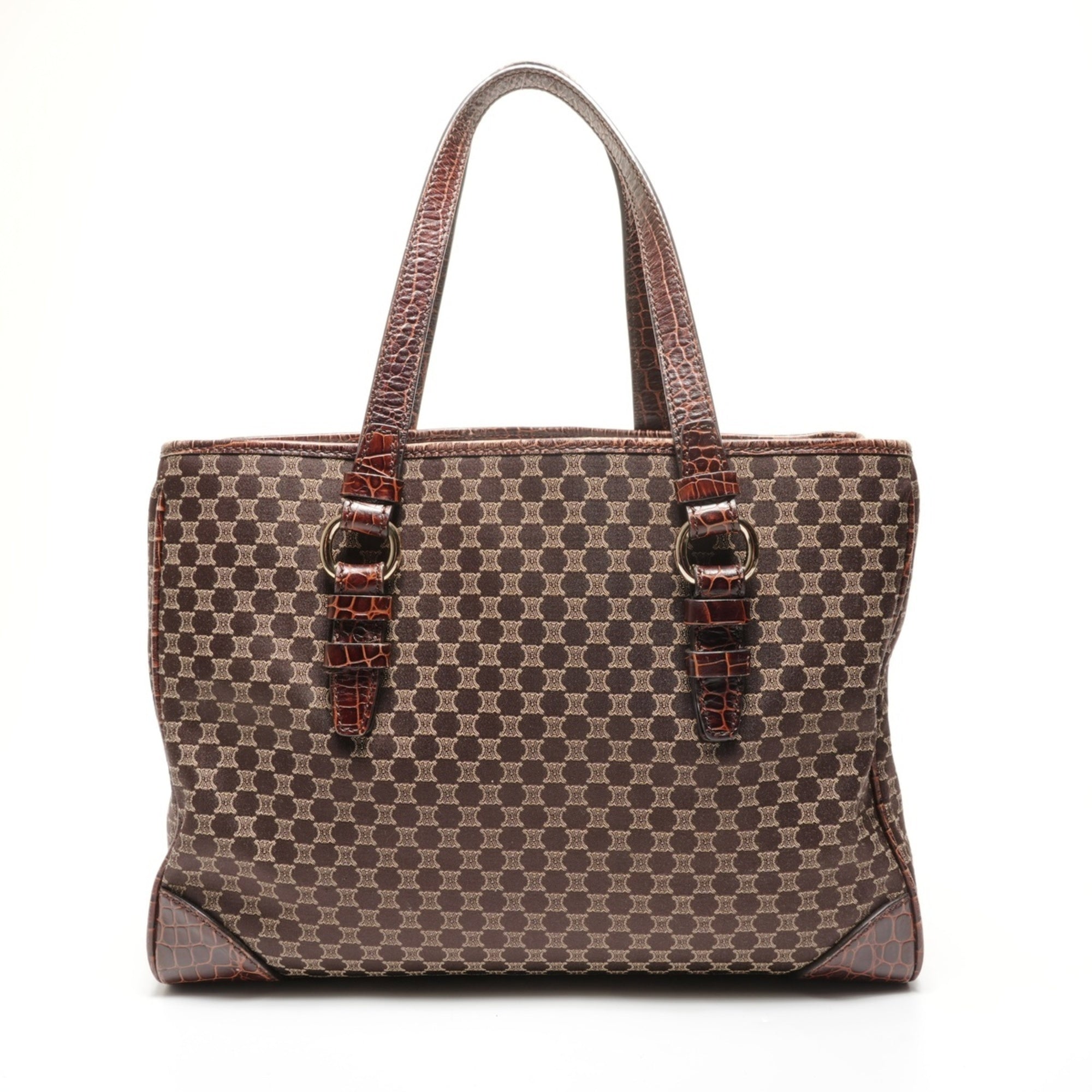 Celine Macadam Brown Canvas Tote Bag (Pre-Owned)