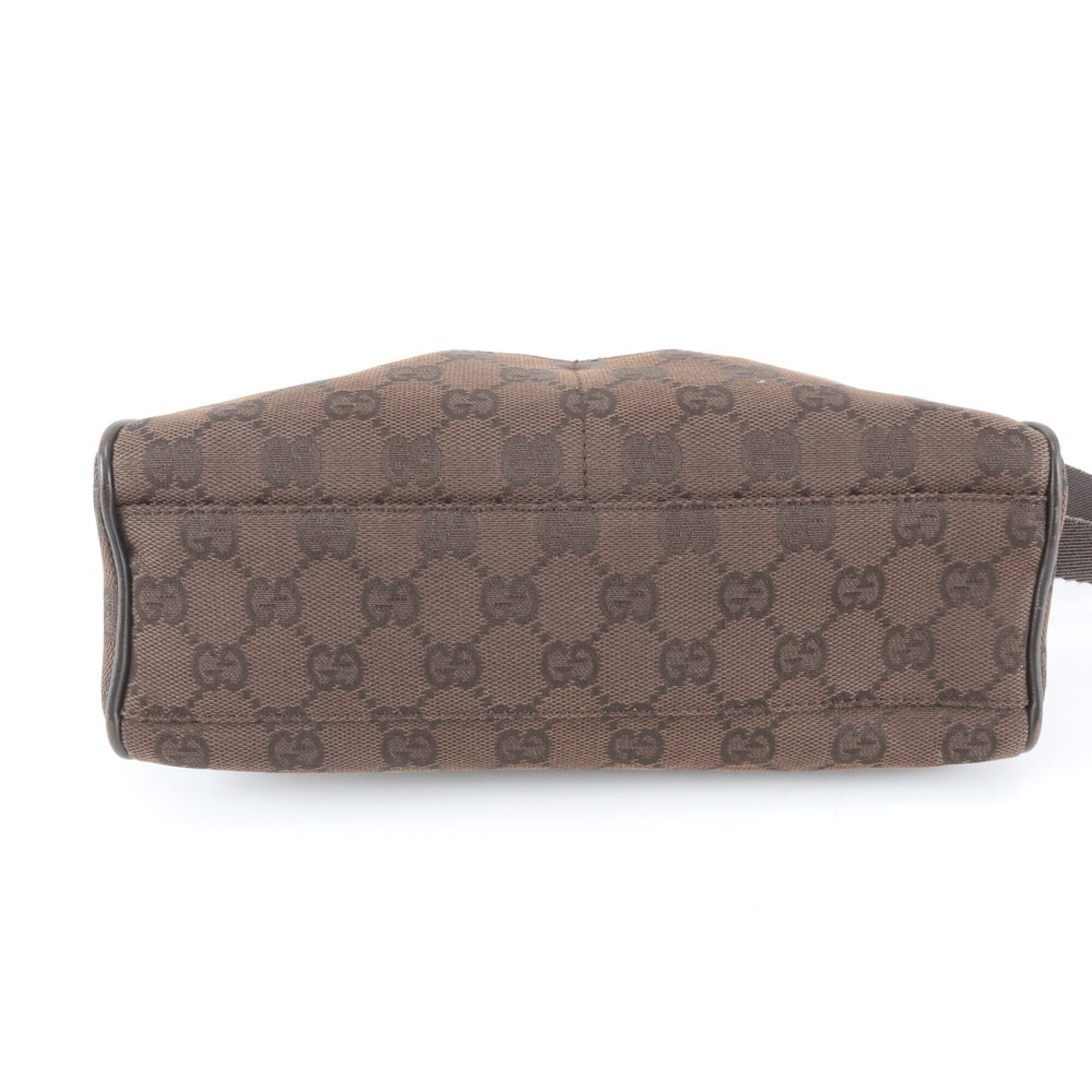 Gucci Gg Canvas Brown Dark Brown Gg Canvas Shoulder Bag (Pre-Owned)