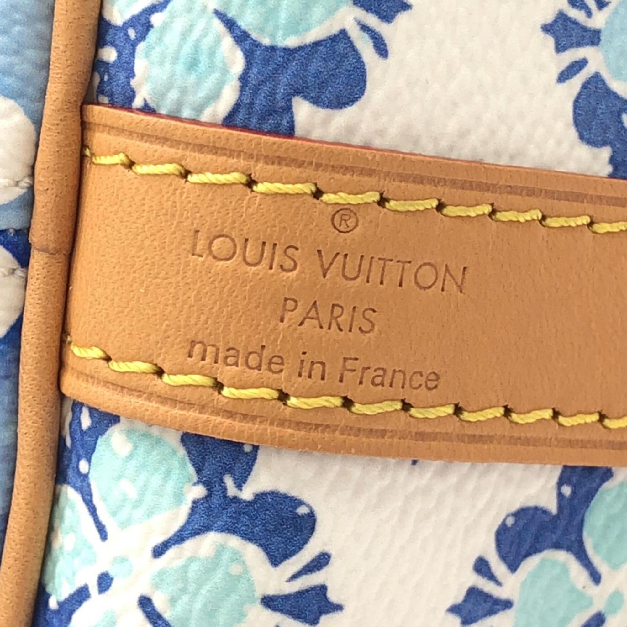 Louis Vuitton Blue Lagon Coated Canvas Boston Bag (Pre-Owned)