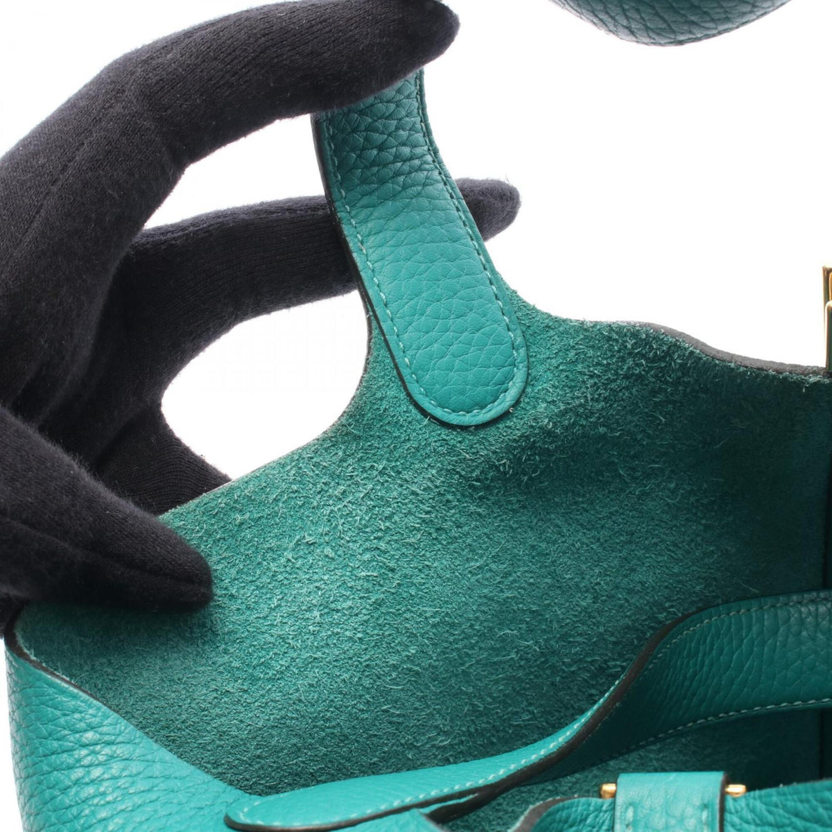Hermes Green Taurillon Clemence Leather Leather Handbag (Pre-Owned)