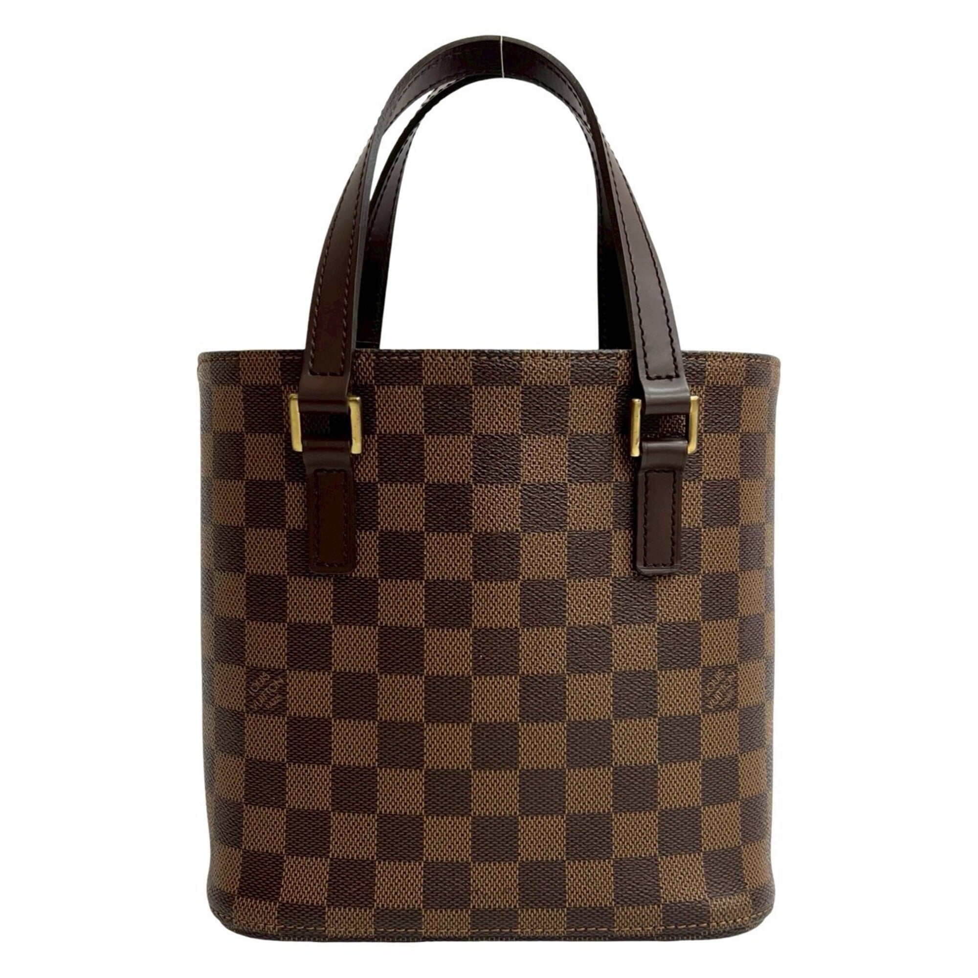 Louis Vuitton Brown Leather Pvc Handbag Tote Bag (Pre-Owned)