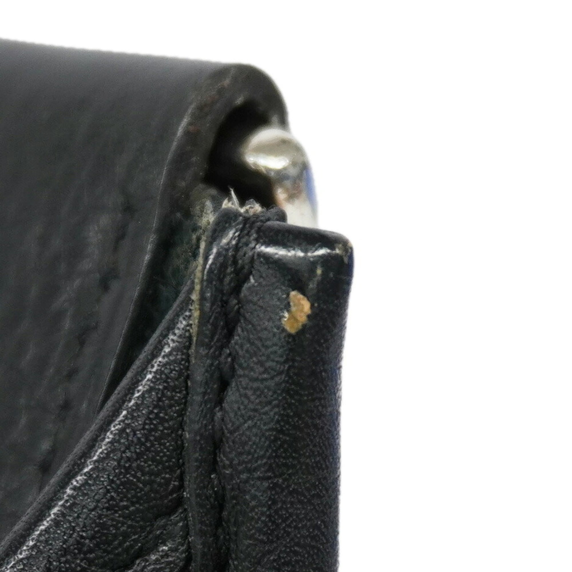 Hermes Black Taurillon Clemence Leather Shoulder Bag (Pre-Owned)