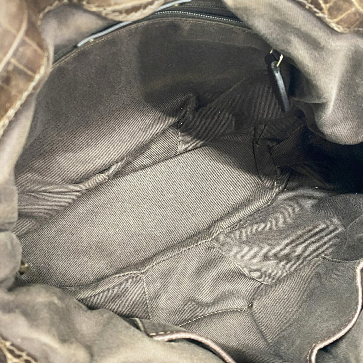 Celine Brown Nylon Canvas Handbag (Pre-Owned)