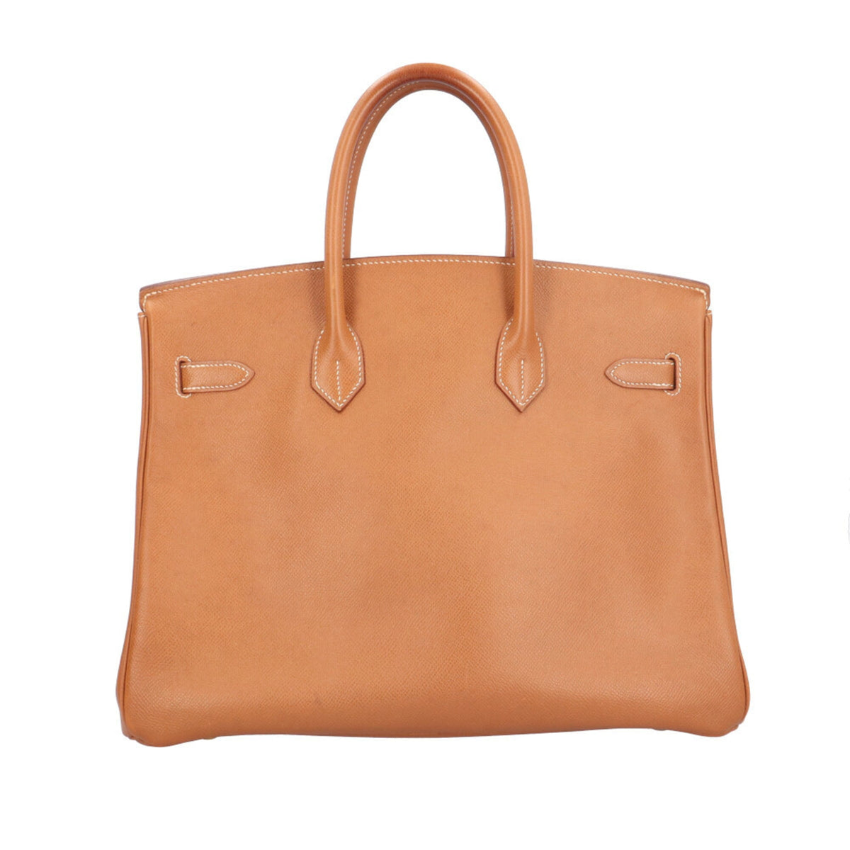Hermes Brown Gold Togo Leather Handbag (Pre-Owned)