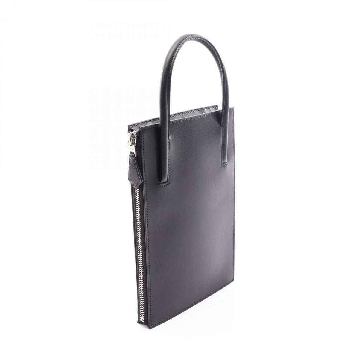 Hermes Black Tadelakt Leather Handbag (Pre-Owned)
