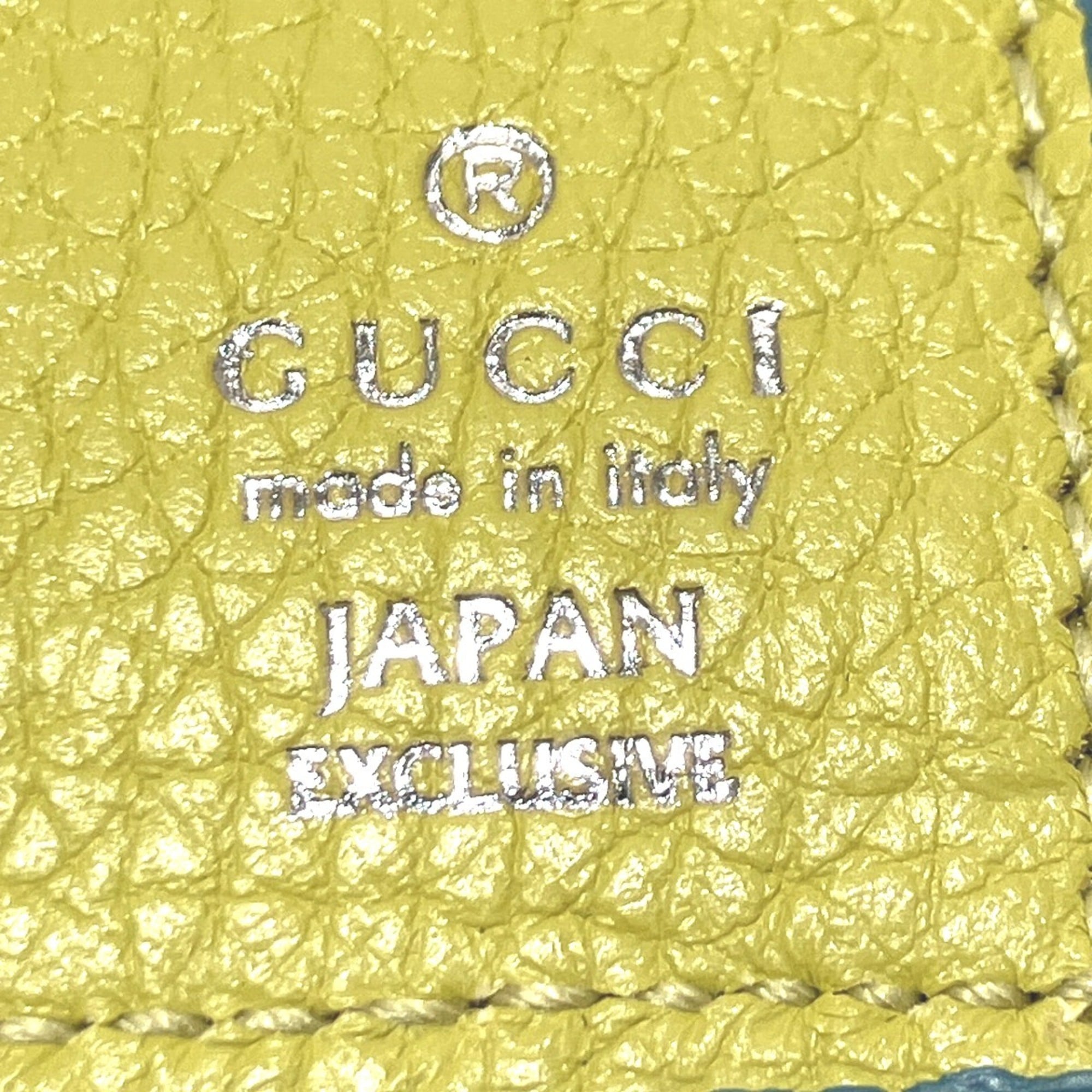Gucci Green Yellow Leather Wallet (Bi-Fold) (Pre-Owned)