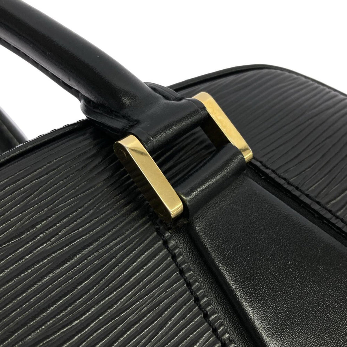 Louis Vuitton Black Leather Handbag (Pre-Owned)