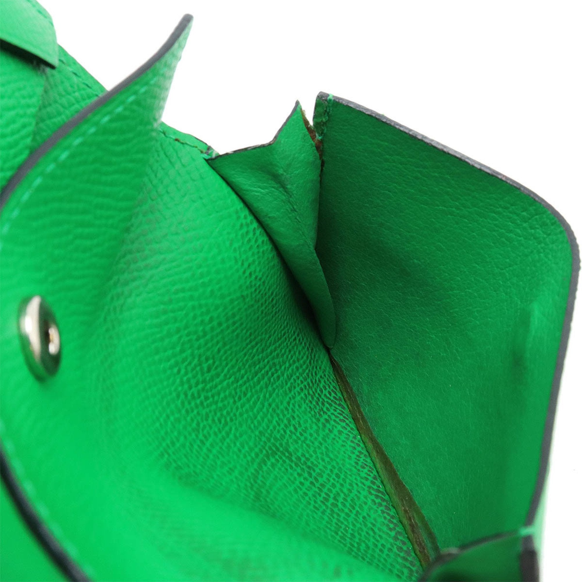 Hermes Green Leather Wallet (Bi-Fold) (Pre-Owned)
