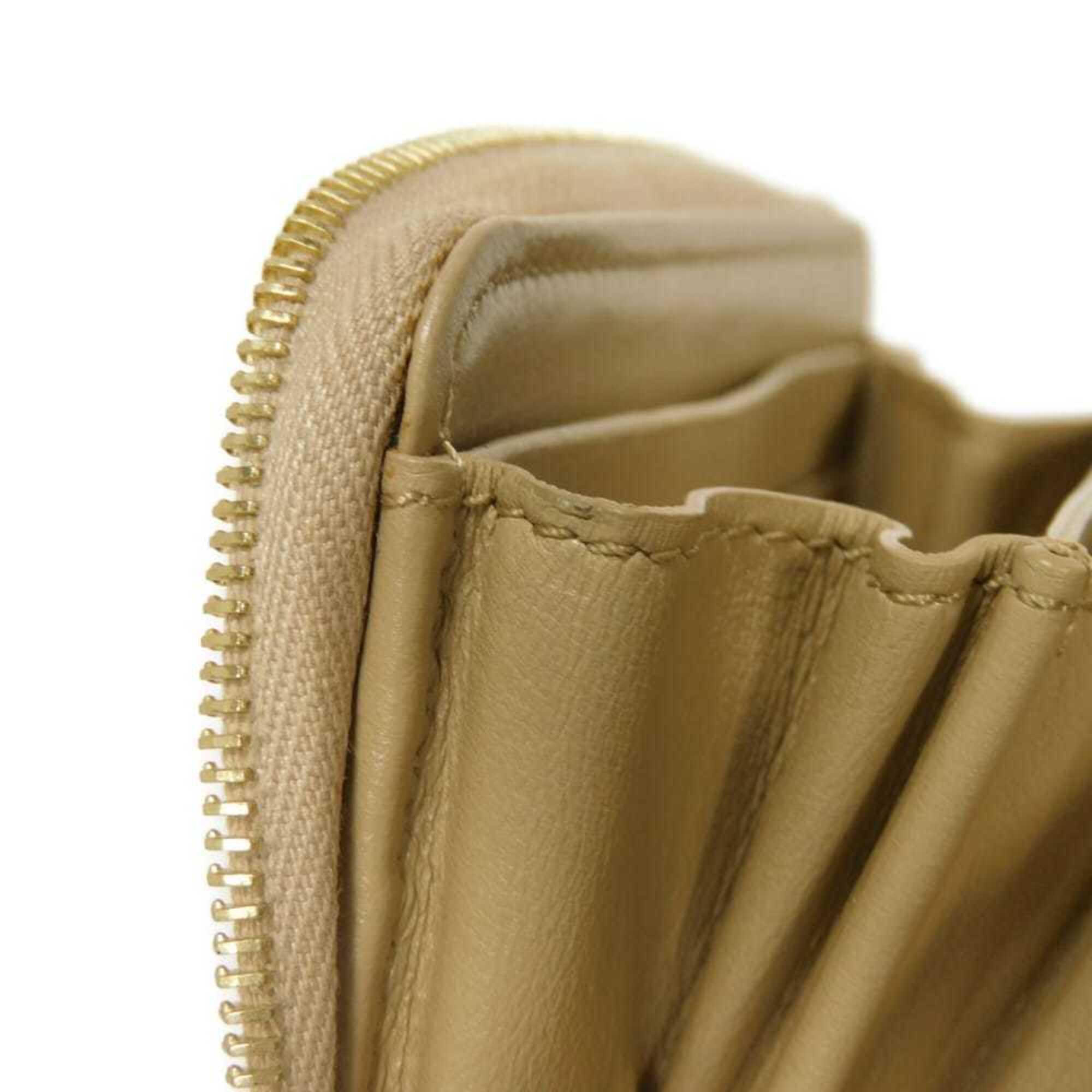 Celine Gold Metallic Gold Leather Coin Purse/Coin Case (Pre-Owned)