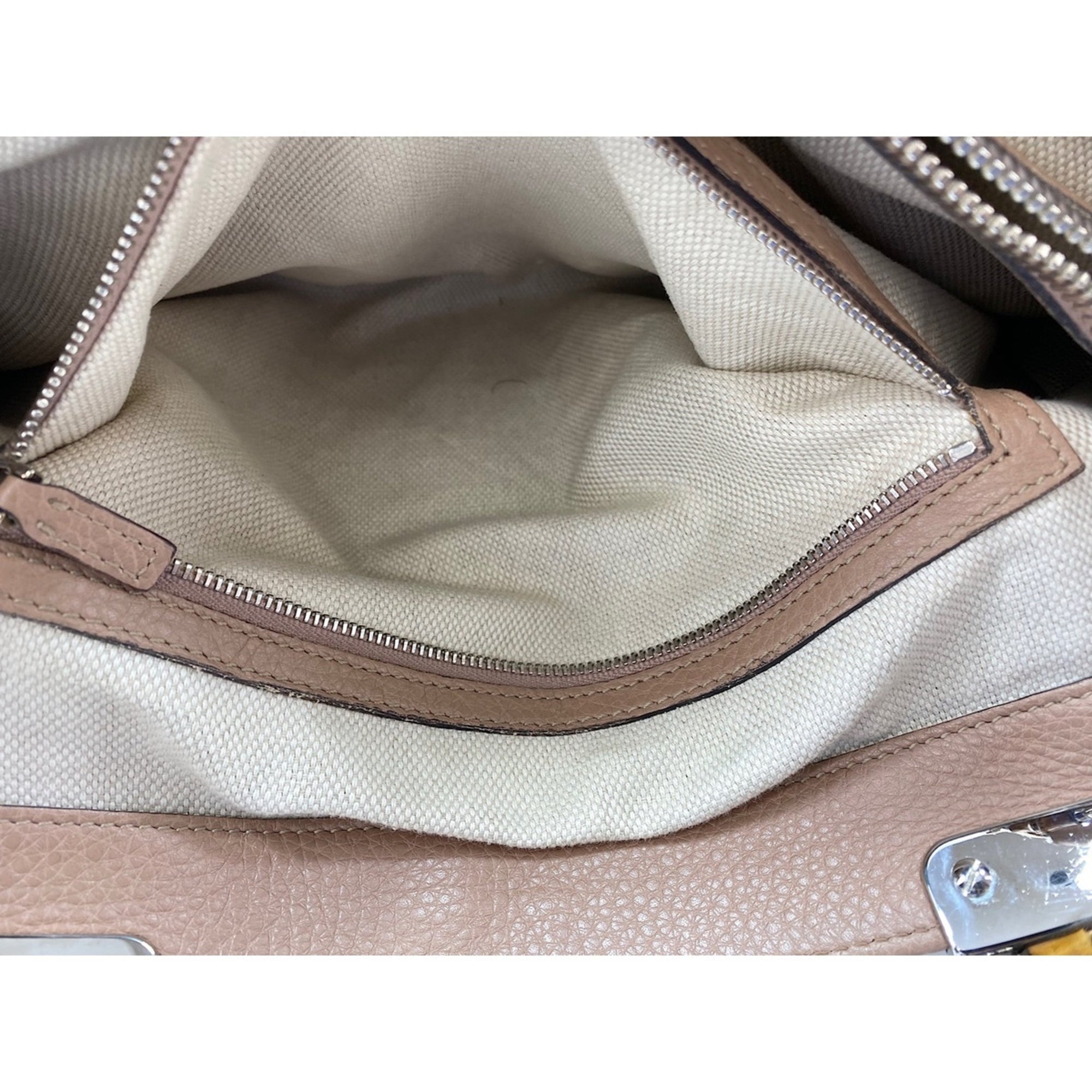 Gucci Beige Pink Tote Bag (Pre-Owned)