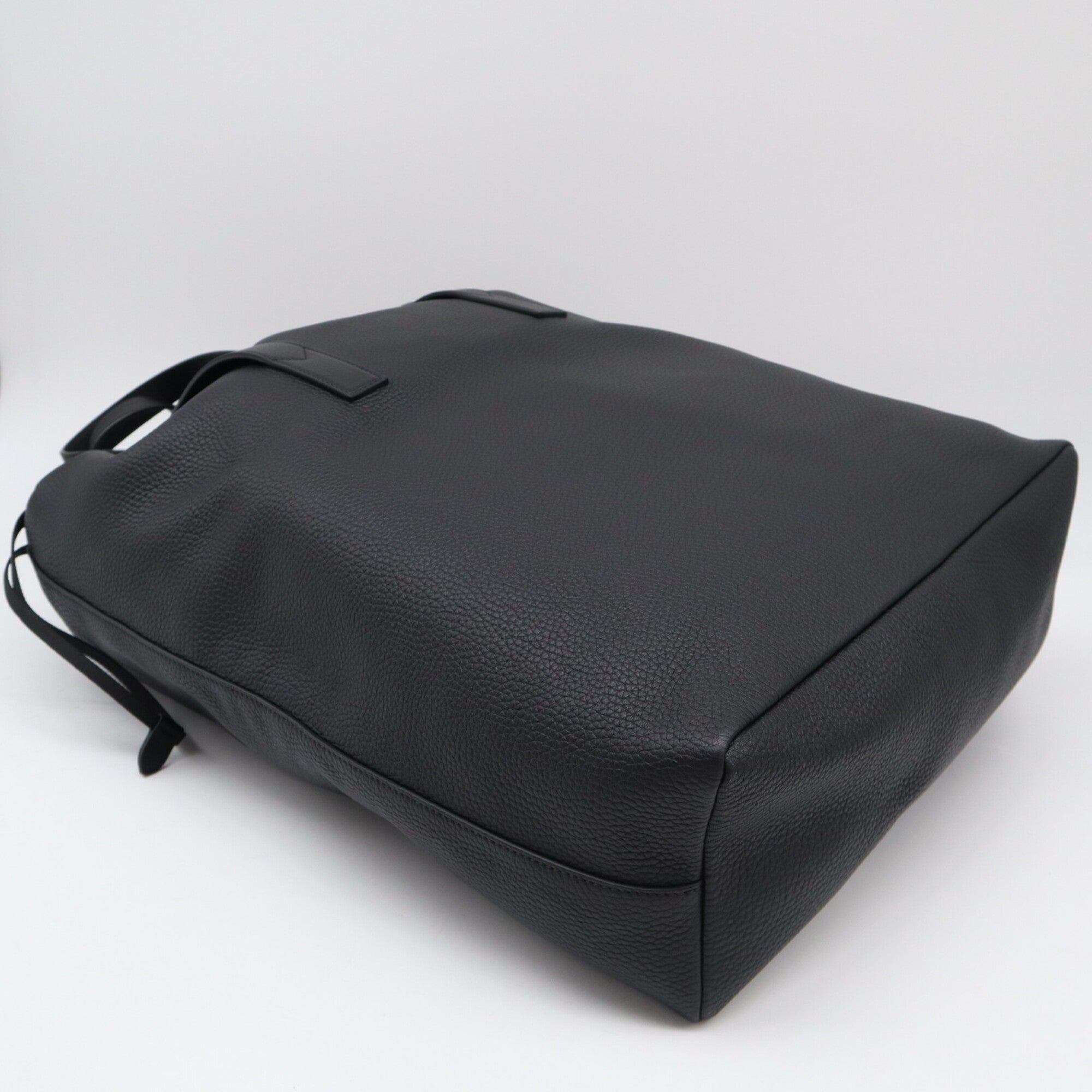 Louis Vuitton Black Gray Leather Tote Bag (Pre-Owned)