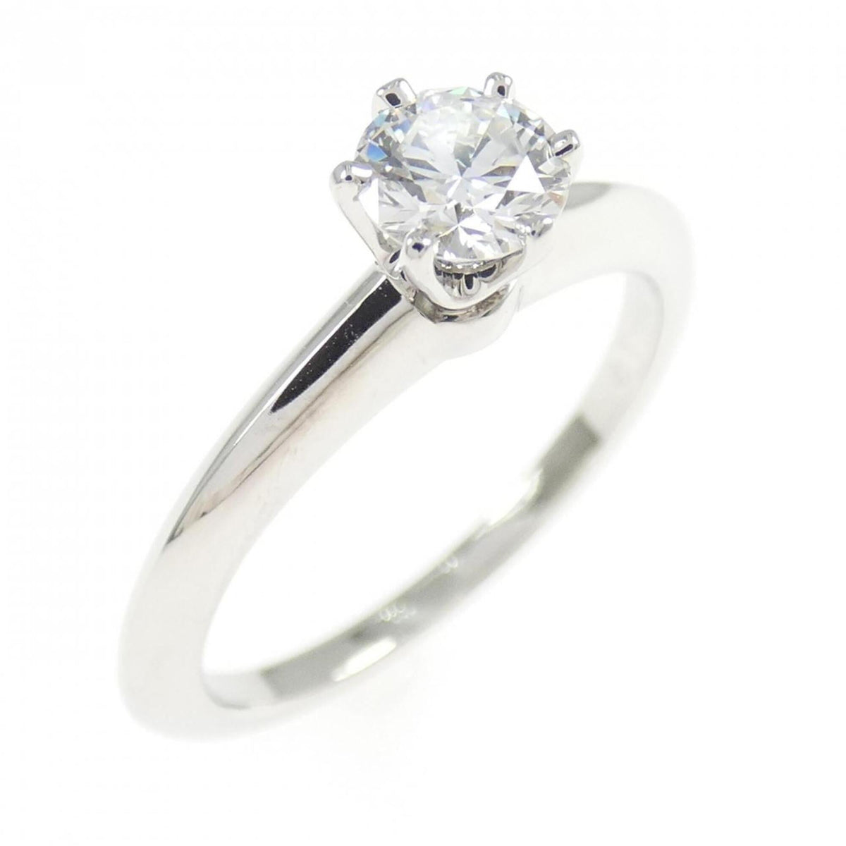 Tiffany Platinum Platinum 950 Band Ring (Pre-Owned)