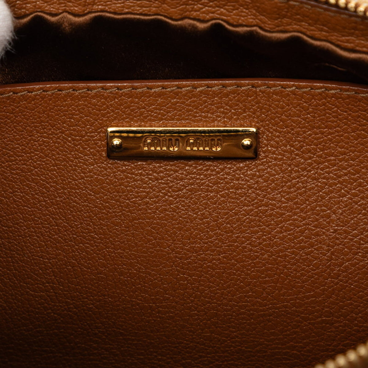 Miu Miu Brown Leather Shoulder Bag (Pre-Owned)