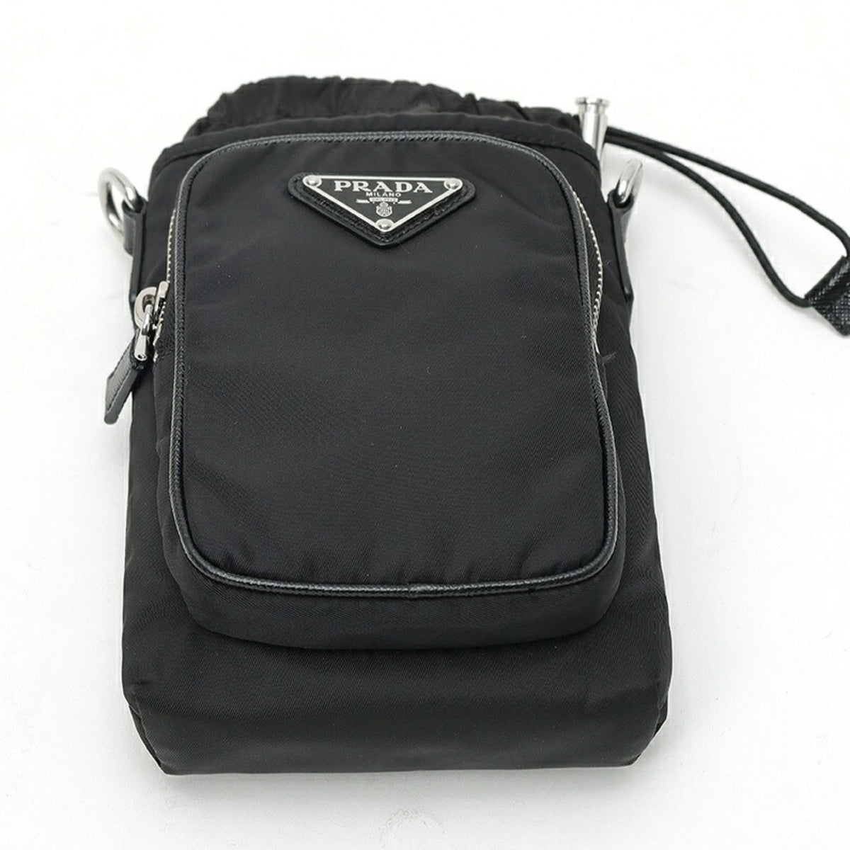 Prada Black Fabric Pouch Shoulder Bag (Pre-Owned)
