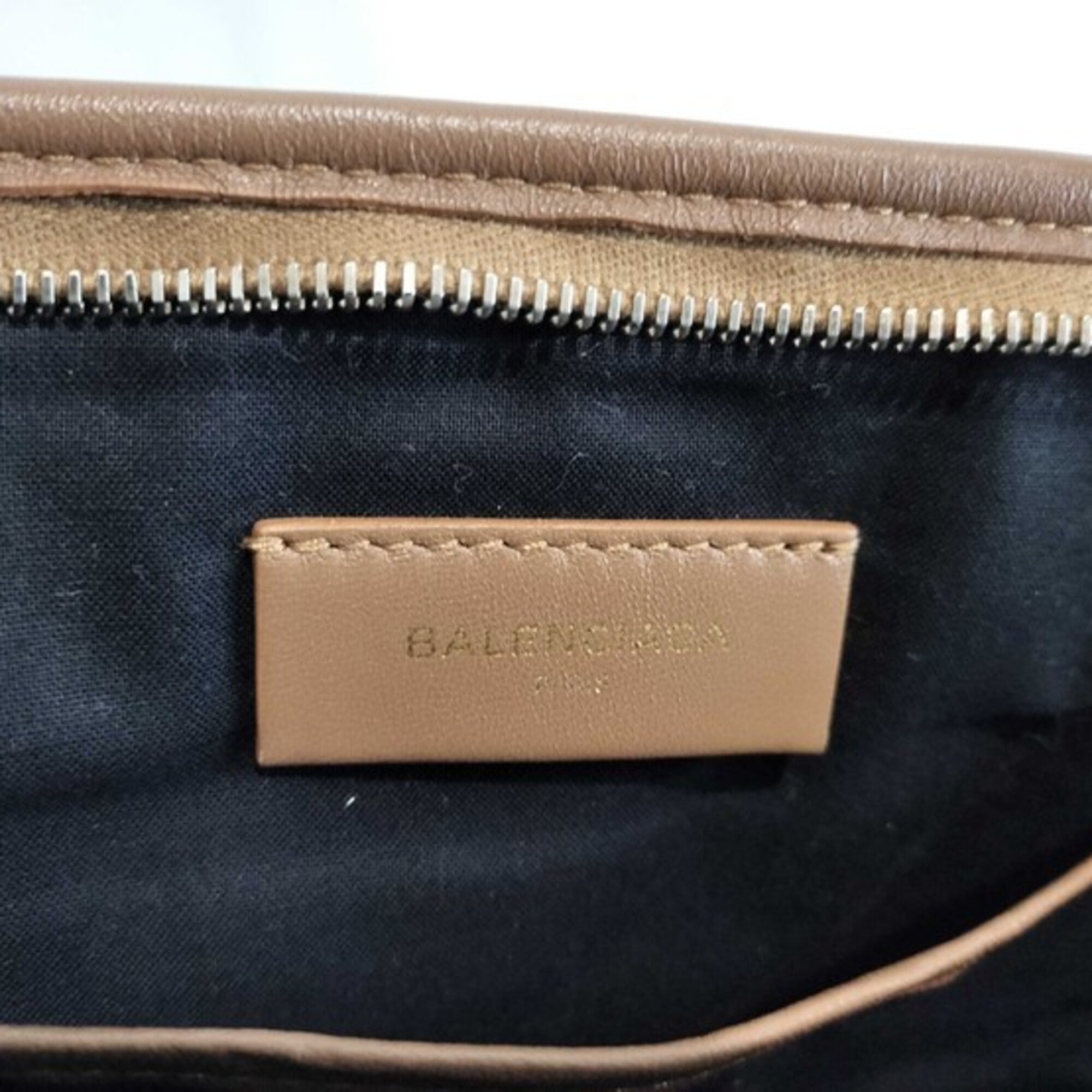 Balenciaga Brown Leather Fur Clutch Bag (Pre-Owned)