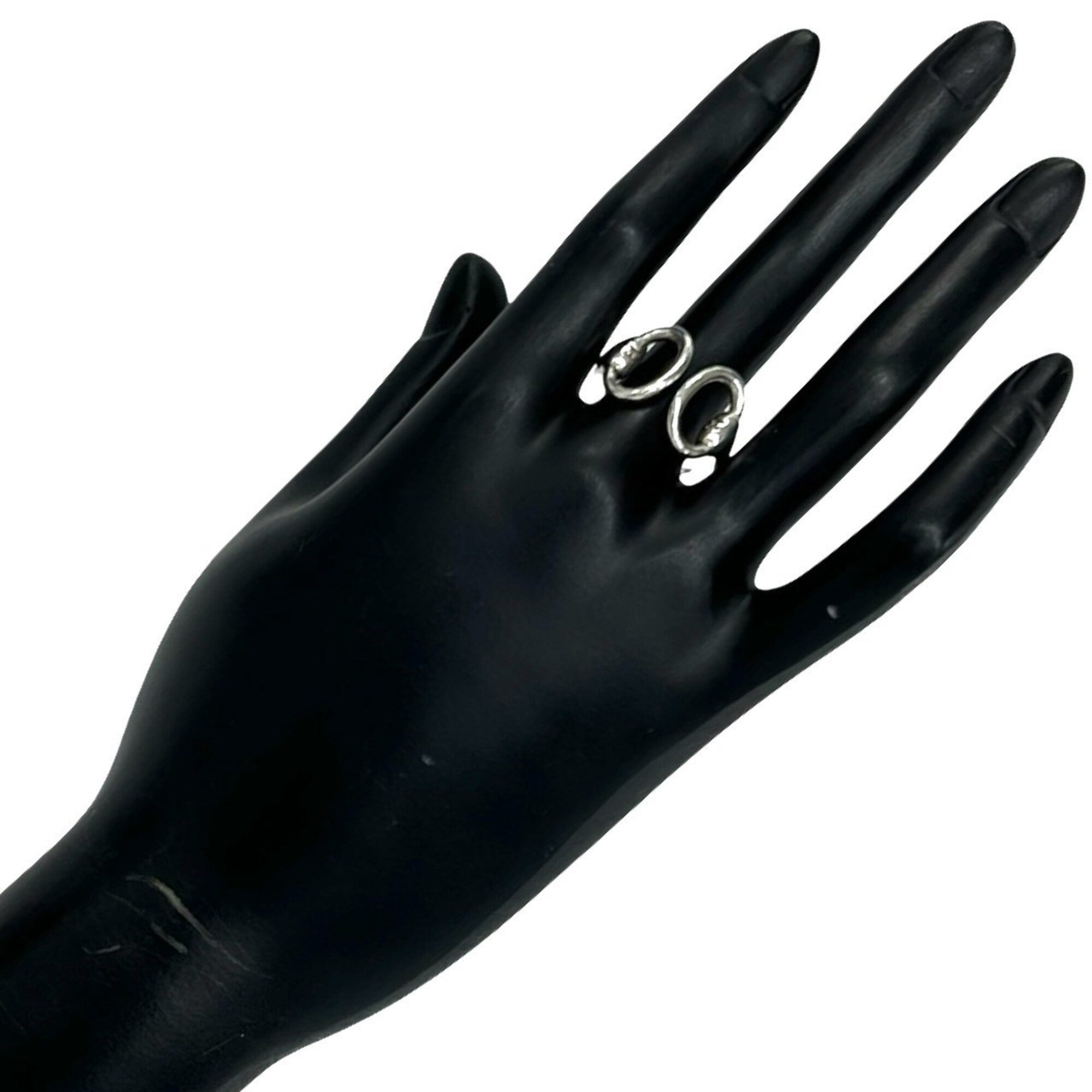 Hermes Silver Silver 925 Band Ring (Pre-Owned)