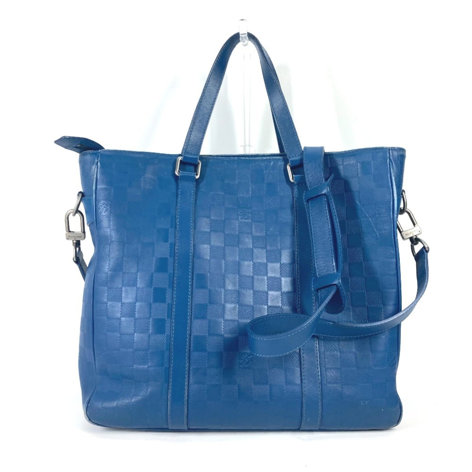 Louis Vuitton Blue Galle Damier Infini Shoulder Bag Tote Bag (Pre-Owned)