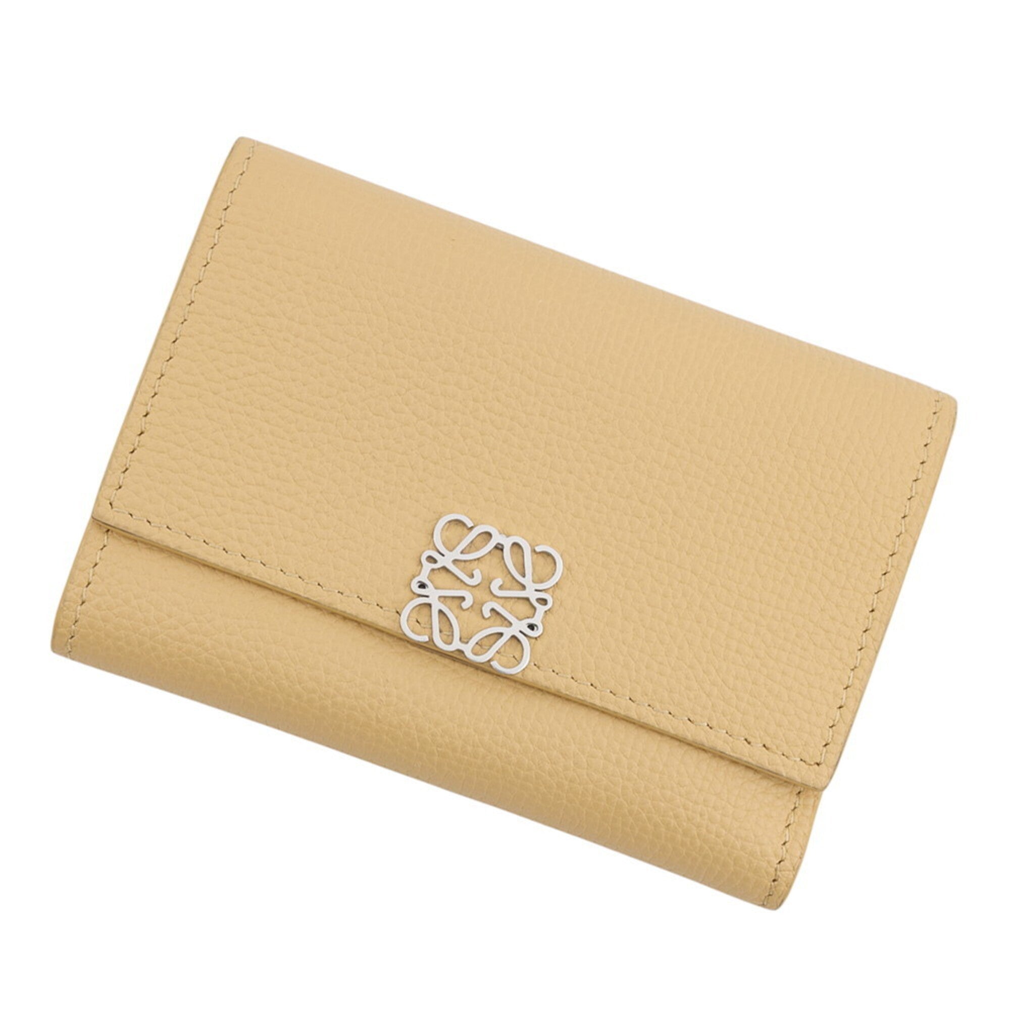 Loewe Beige Leather Wallet (Tri-Fold) (Pre-Owned)