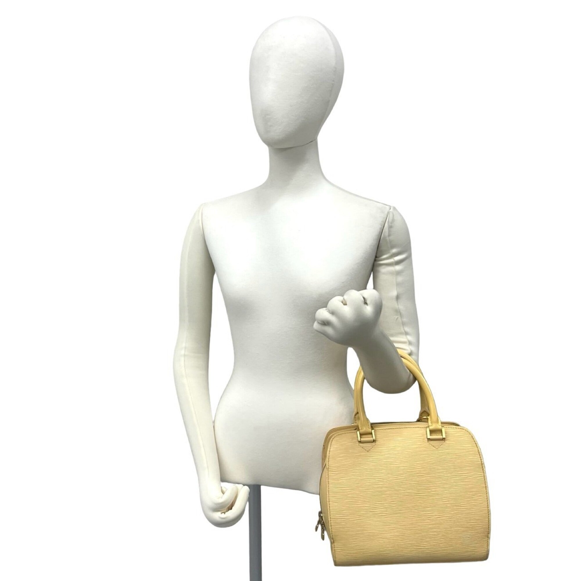Louis Vuitton Yellow Leather Handbag (Pre-Owned)