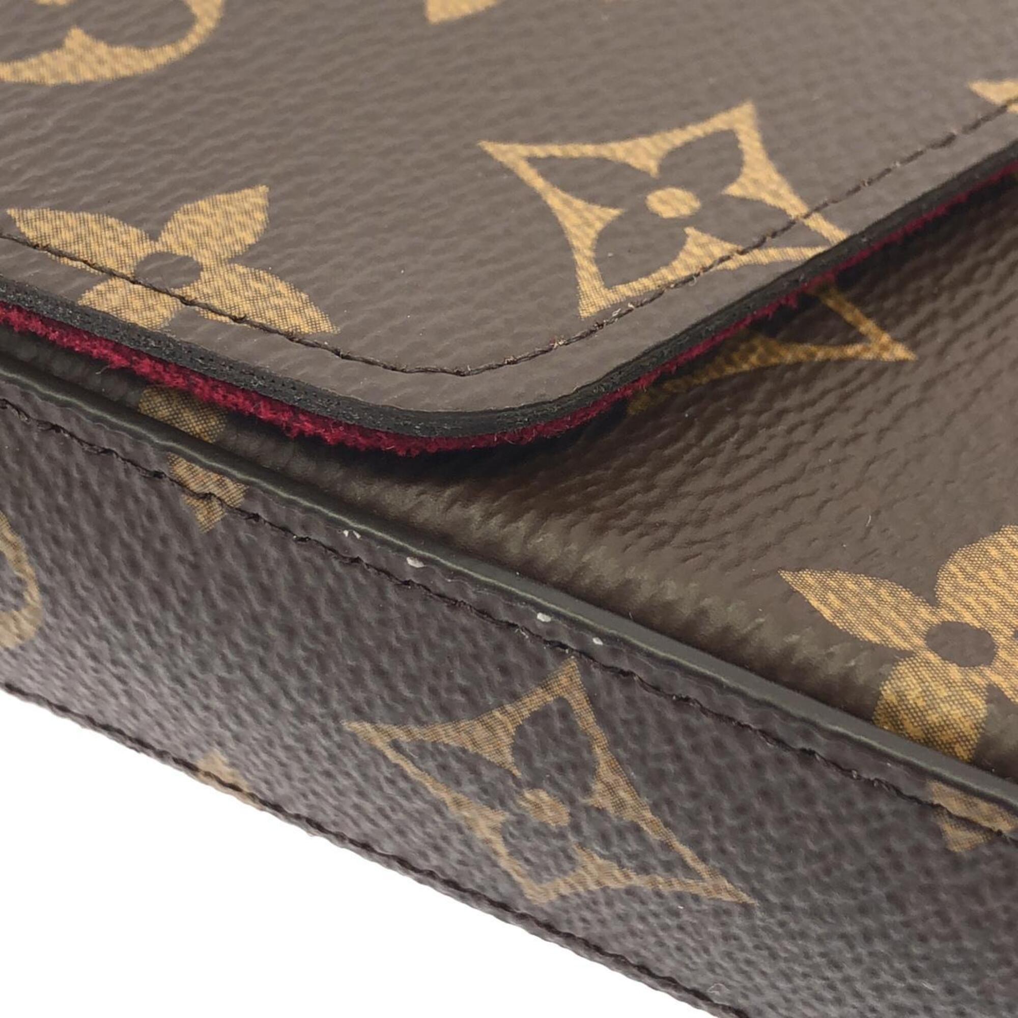 Louis Vuitton Marron Coated Canvas Pochette Pouch Shoulder Bag (Pre-Owned)