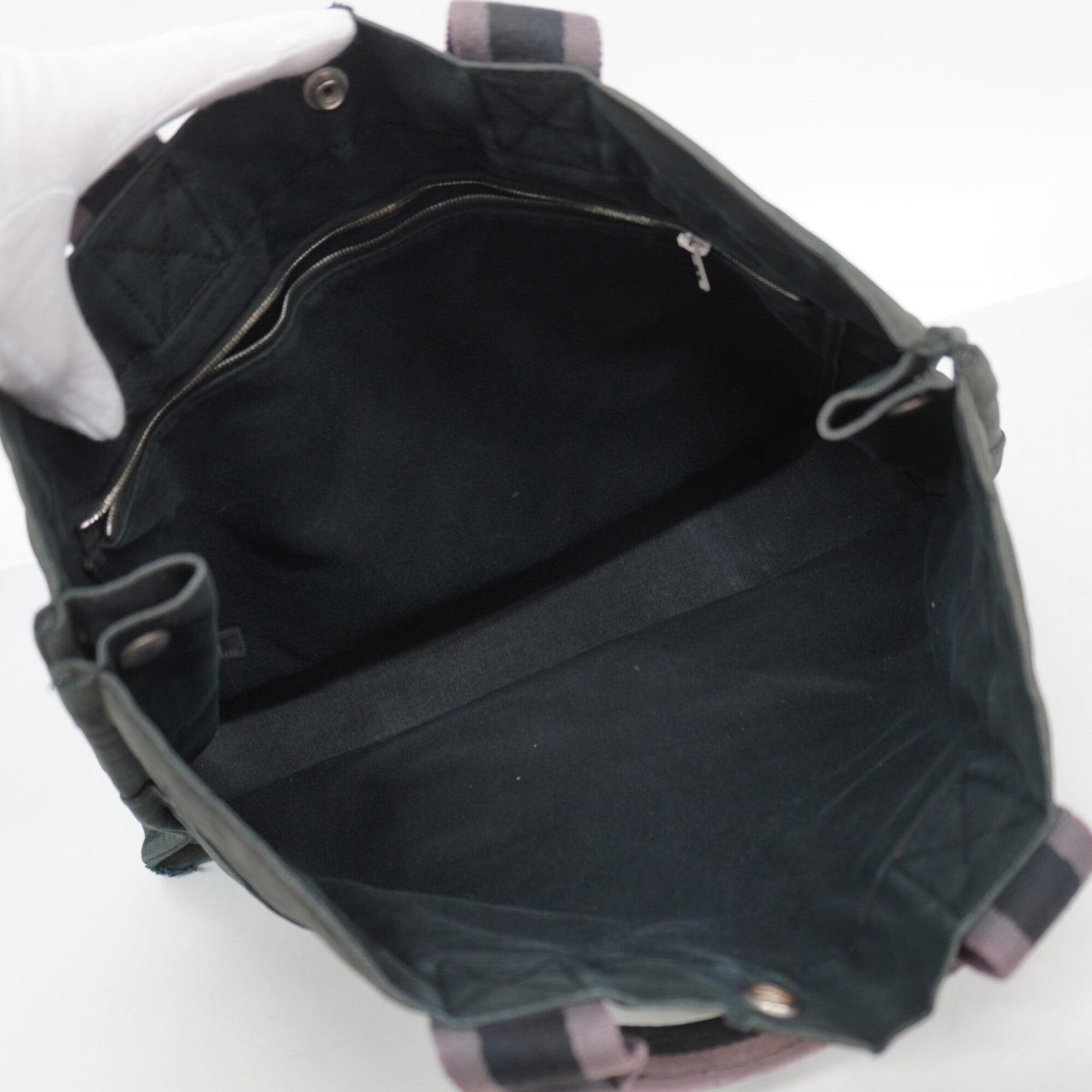 Hermes Black Canvas Tote Bag (Pre-Owned)