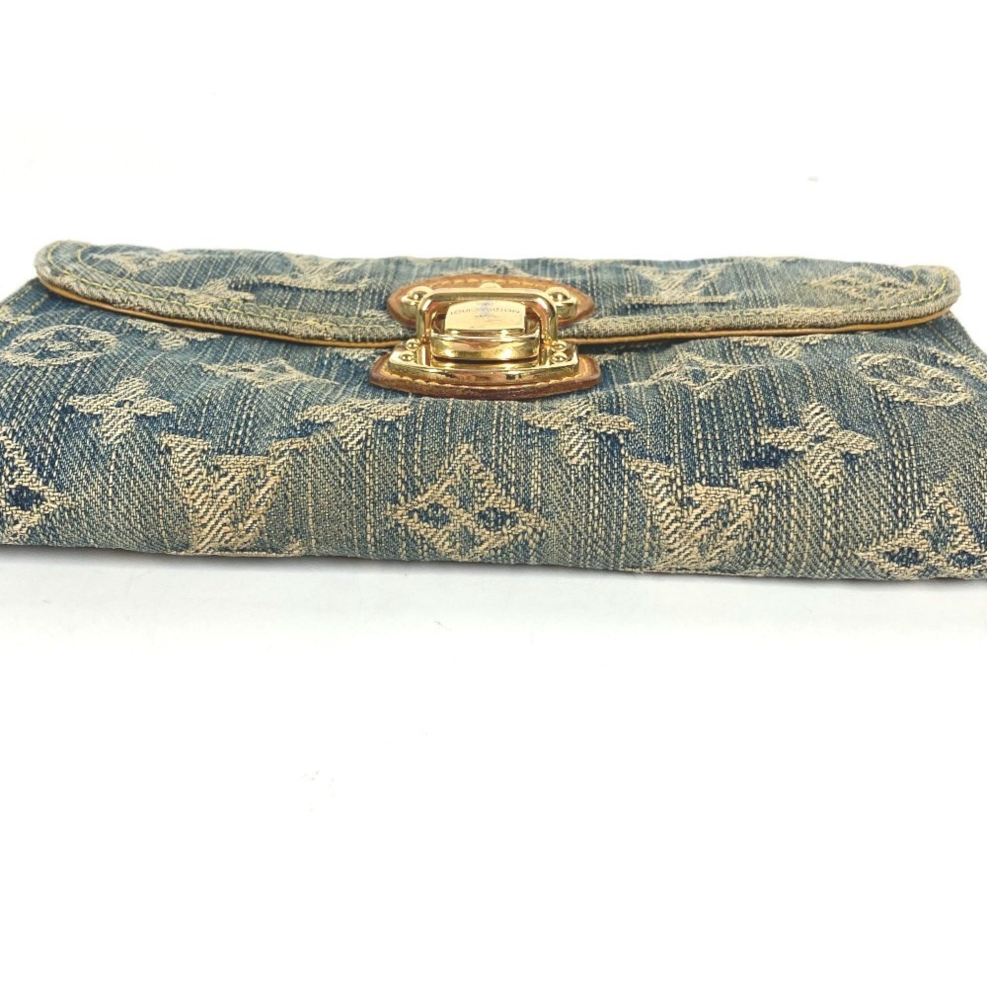 Louis Vuitton Blue Monogram Monogram Denim Canvas Long Wallet (Bi-Fold) (Pre-Owned)