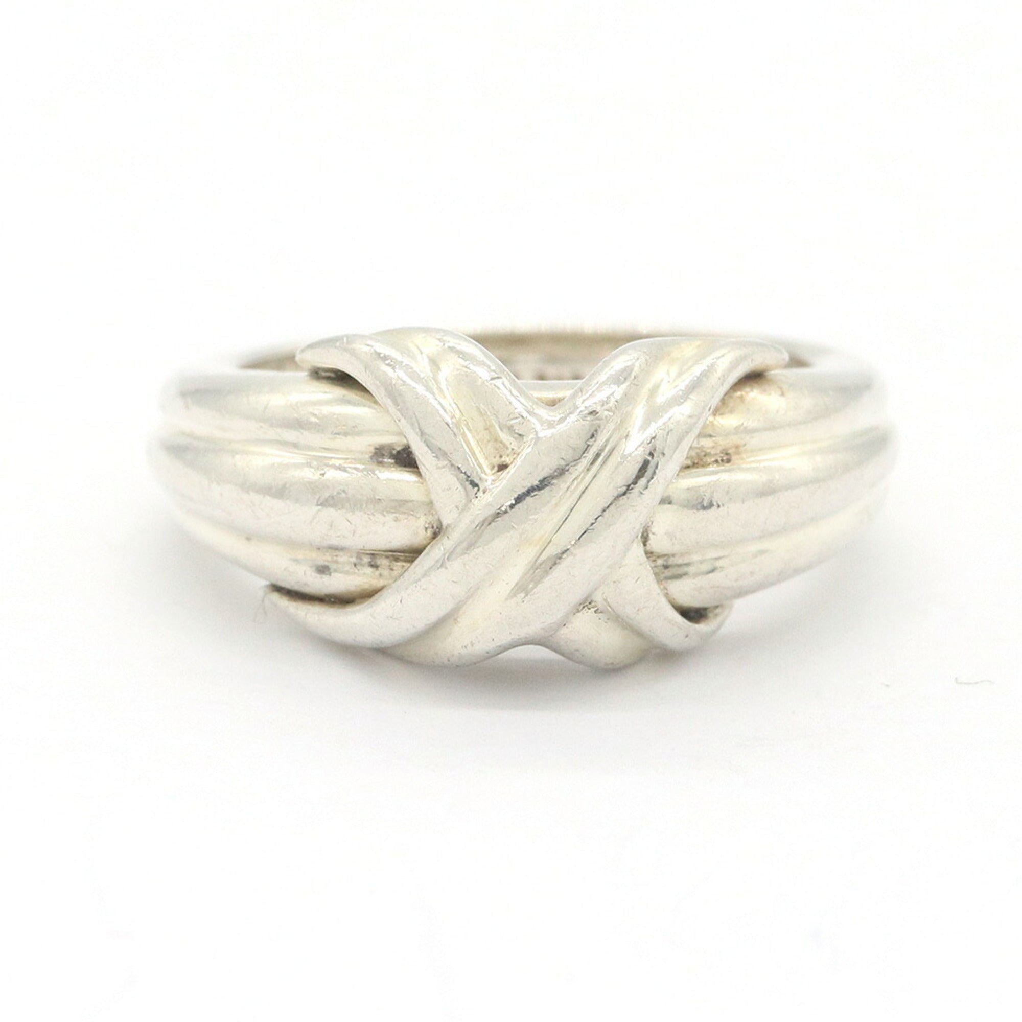 Tiffany Silver Sterling Silver 925 Band Ring (Pre-Owned)