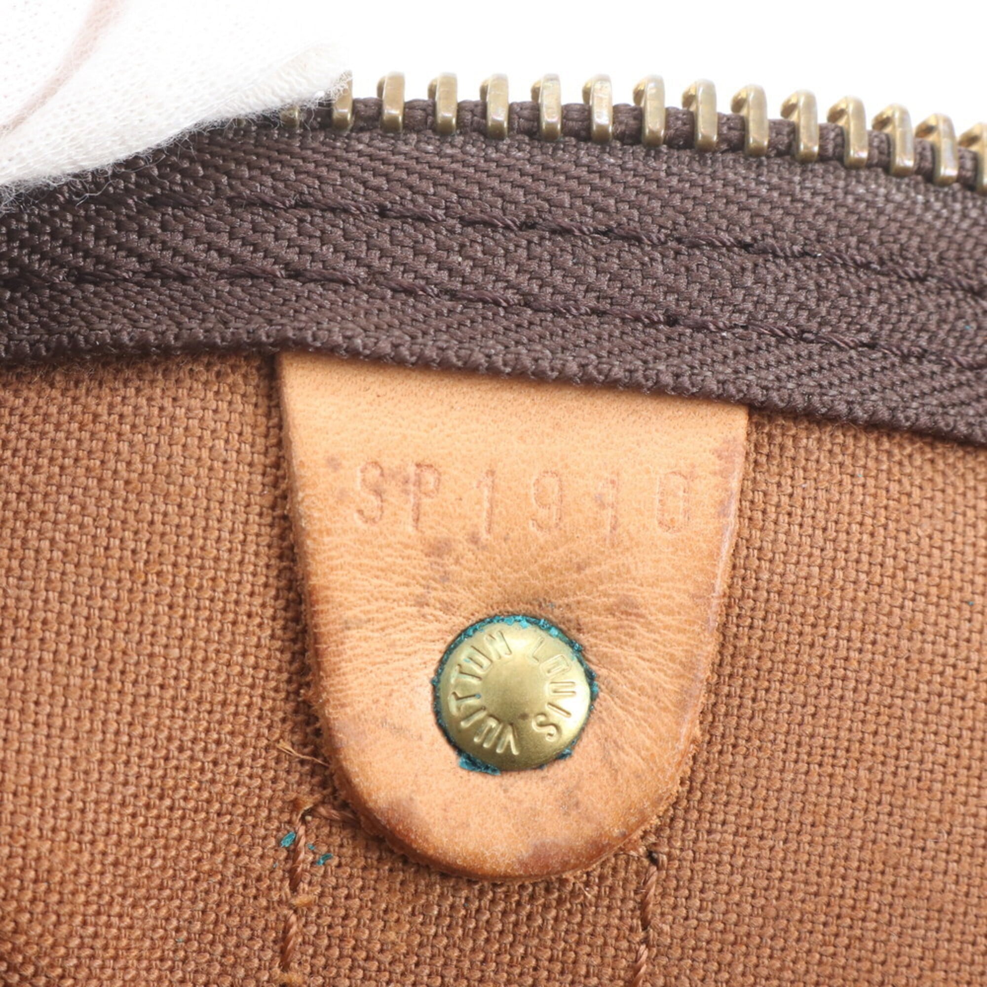 Louis Vuitton Monogram Brown Leather Coated Canvas Handbag (Pre-Owned)