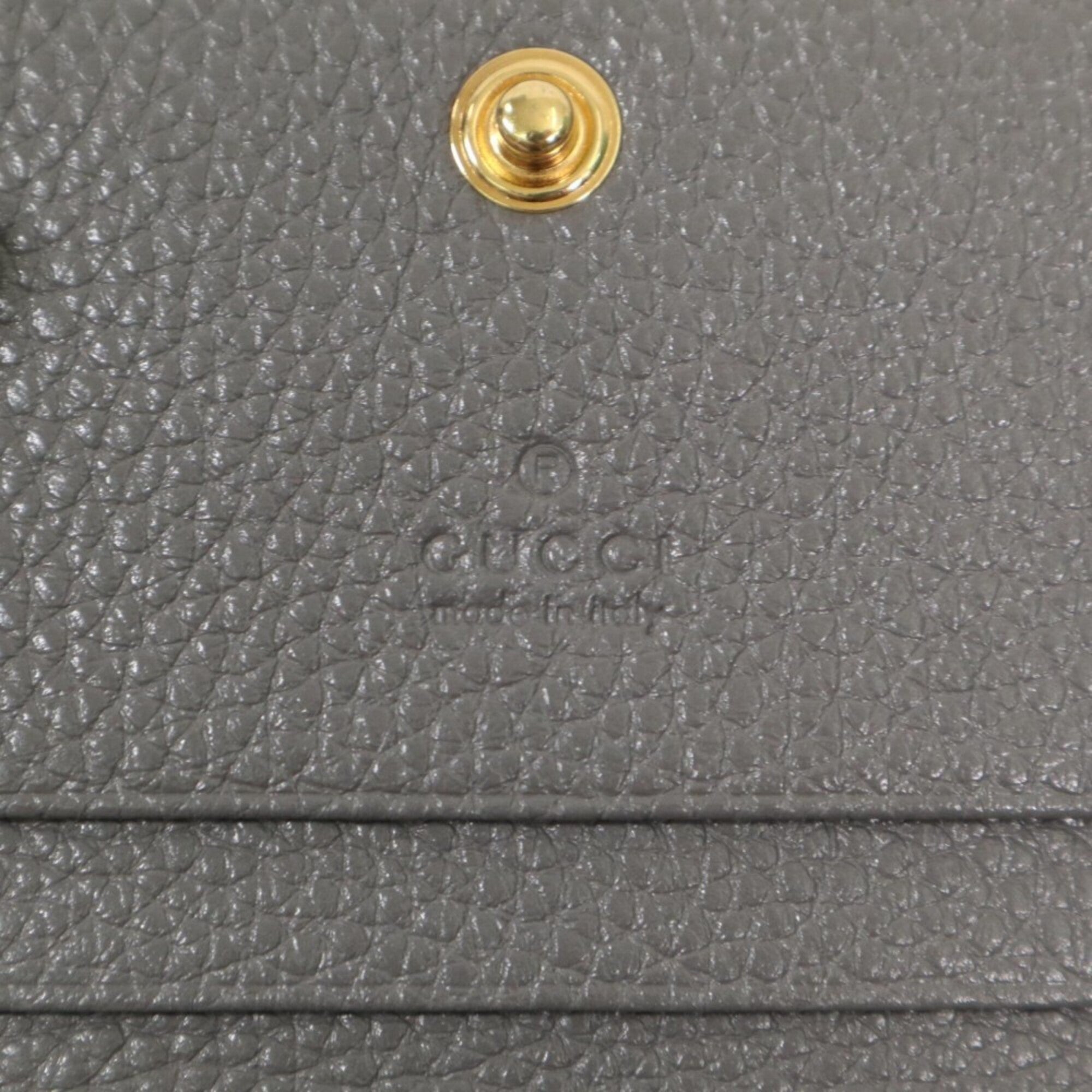 Gucci Gray Leather Wallet (Bi-Fold) (Pre-Owned)