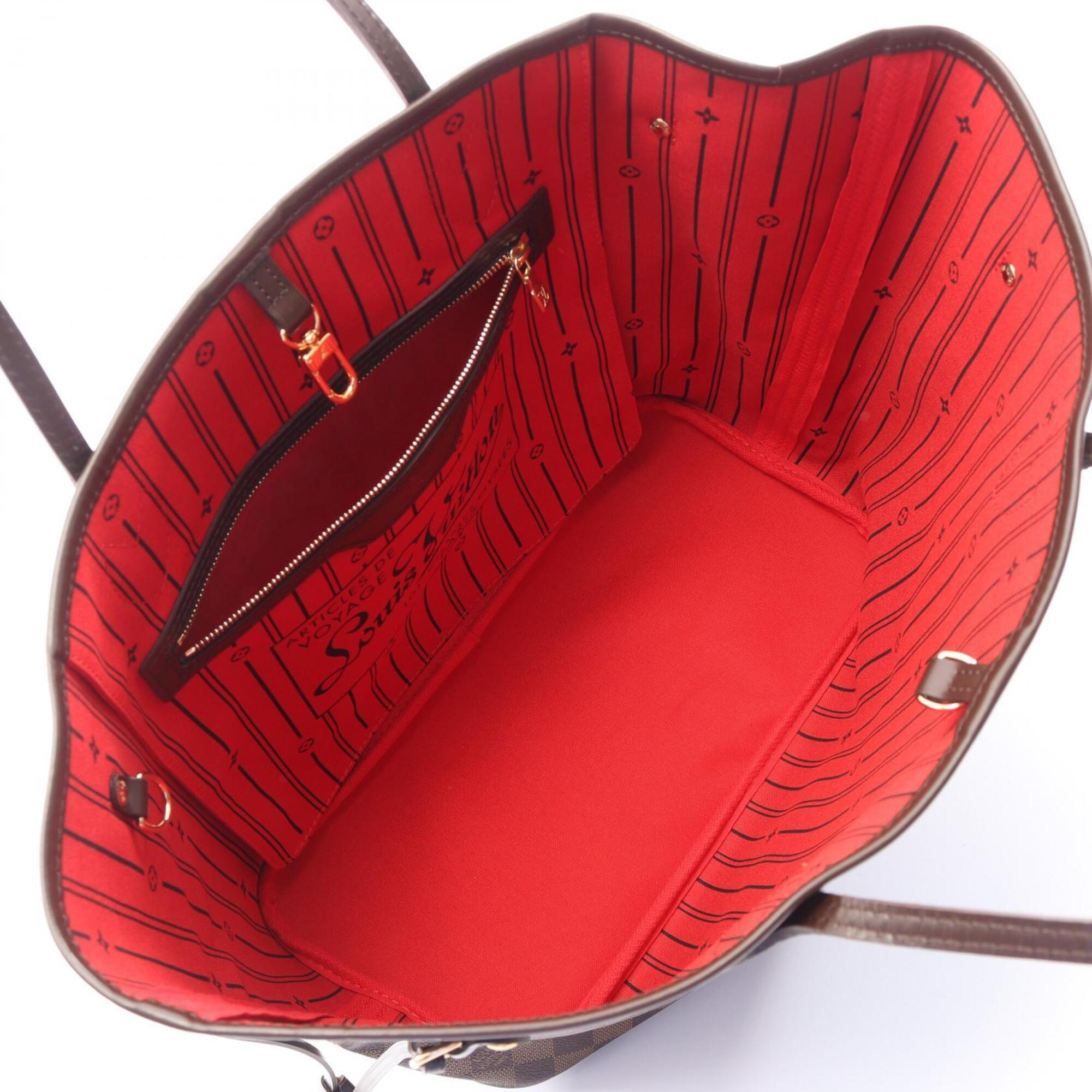 Louis Vuitton Brown Coated Canvas Leather Handbag Tote Bag (Pre-Owned)