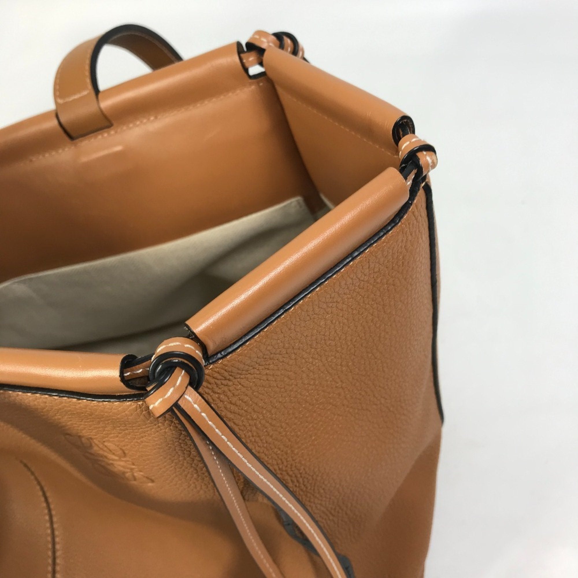 Loewe Brown Camel Leather Shoulder Bag Tote Bag (Pre-Owned)