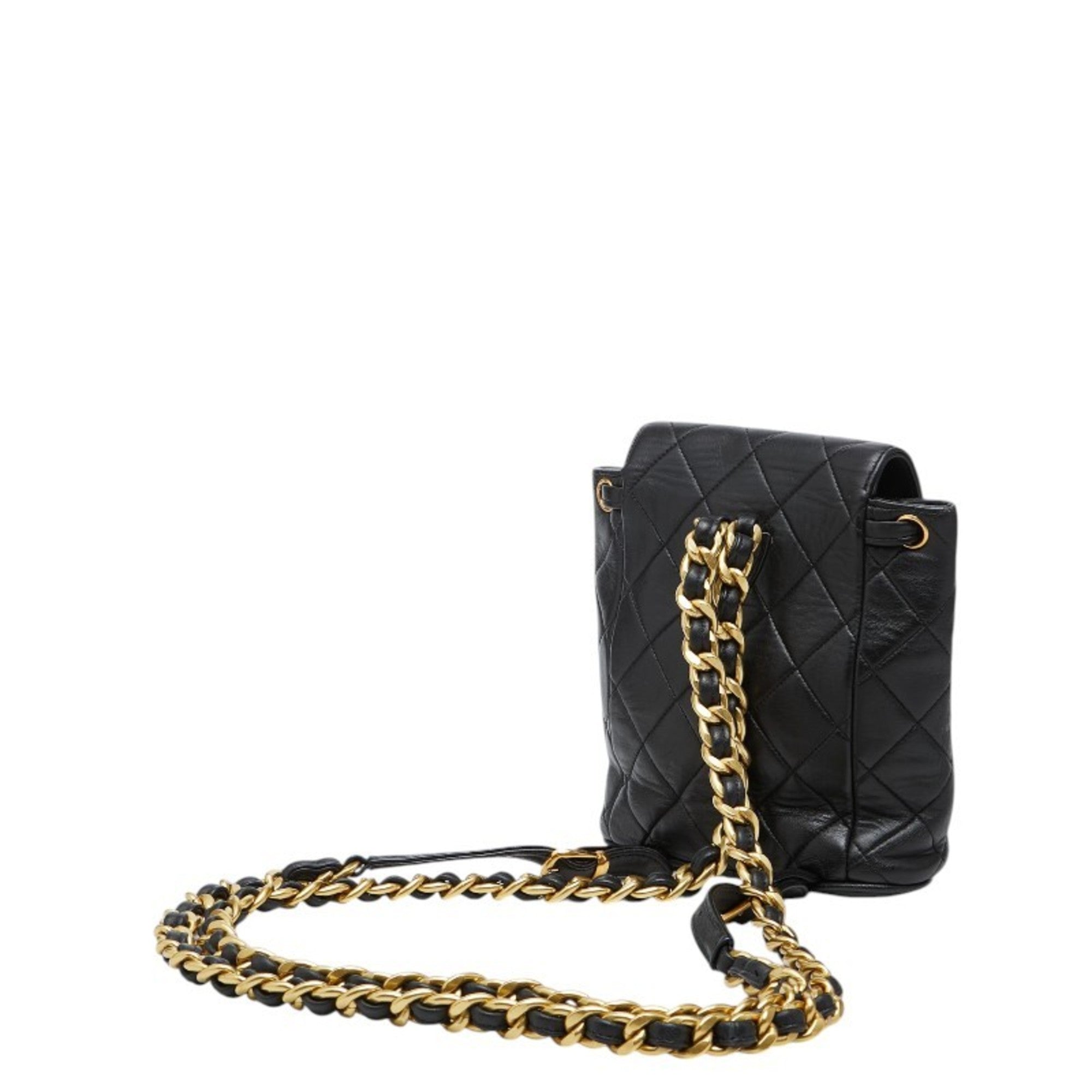 Chanel Black Leather Backpack (Pre-Owned)