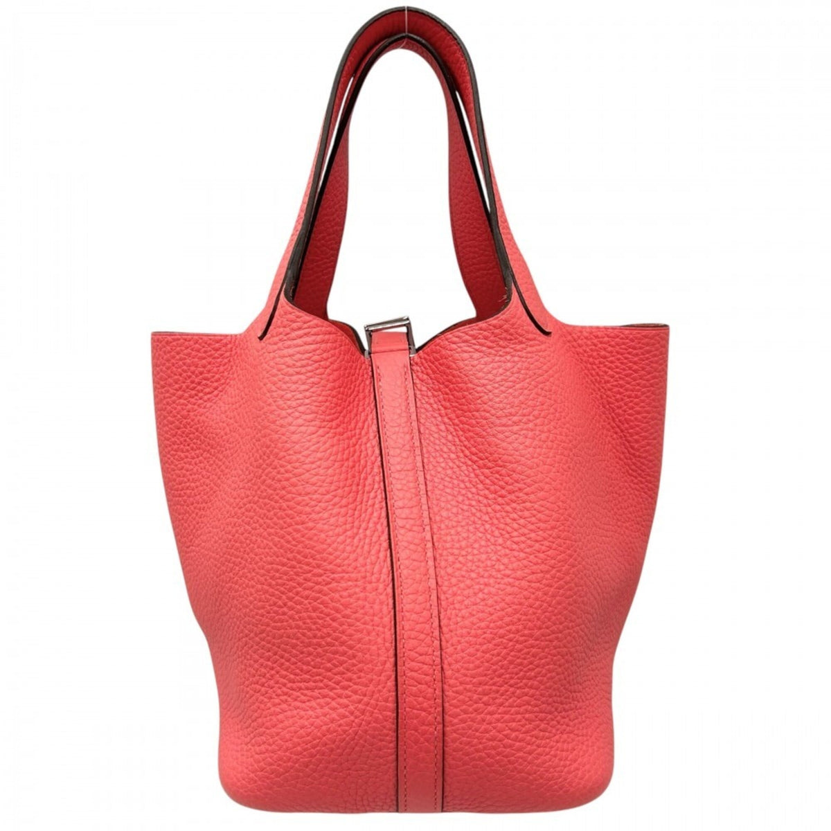 Hermes Red Color Leather Handbag (Pre-Owned)