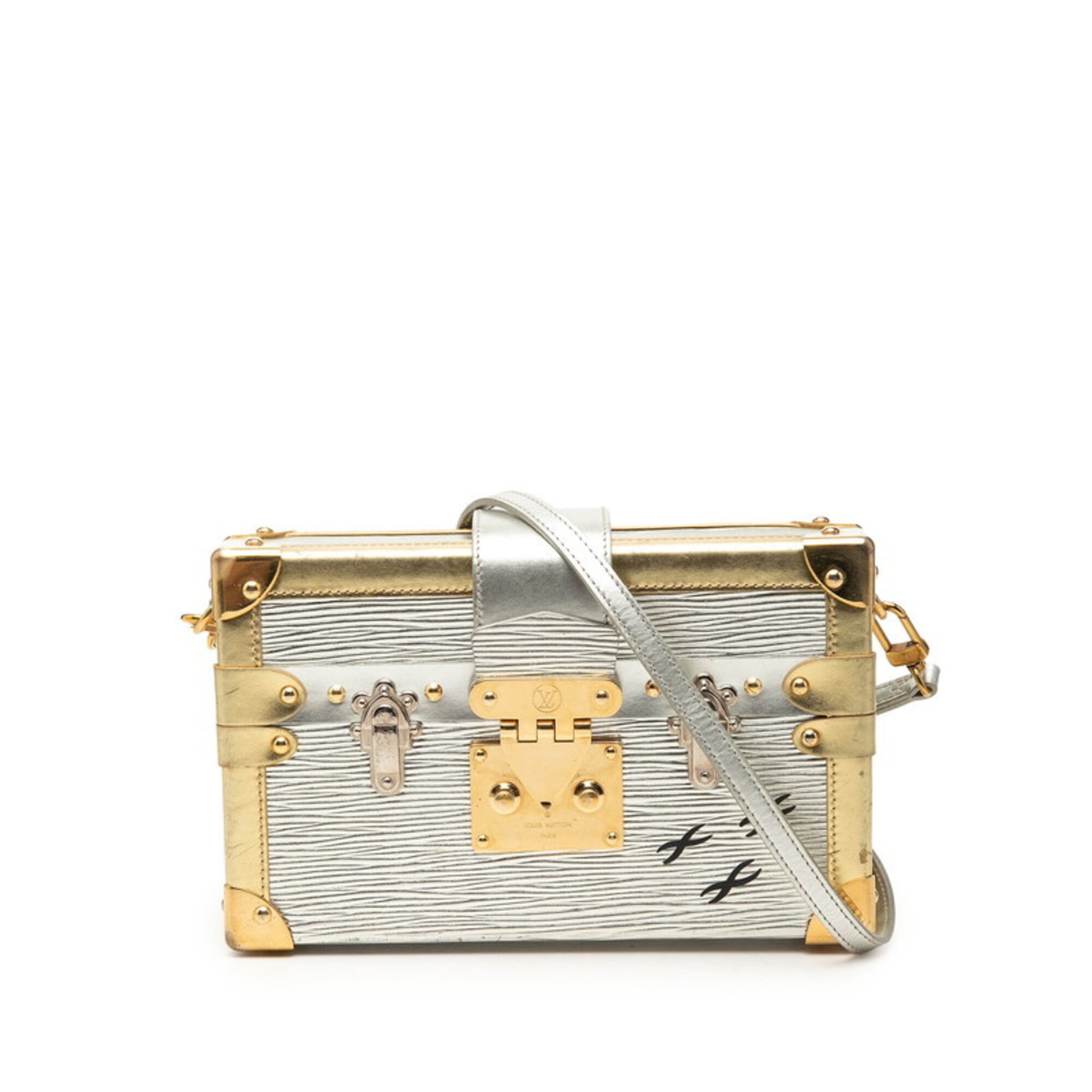 Louis Vuitton Gold Silver Leather Shoulder Bag (Pre-Owned)