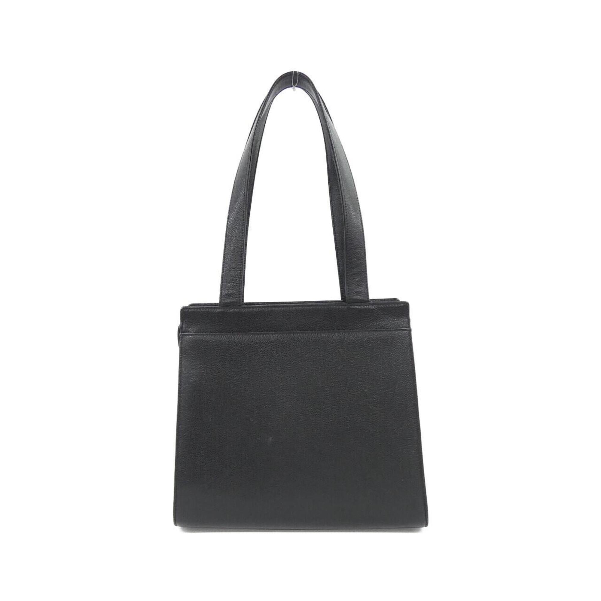 Chanel Black Grained Calfskin Shoulder Bag (Pre-Owned)