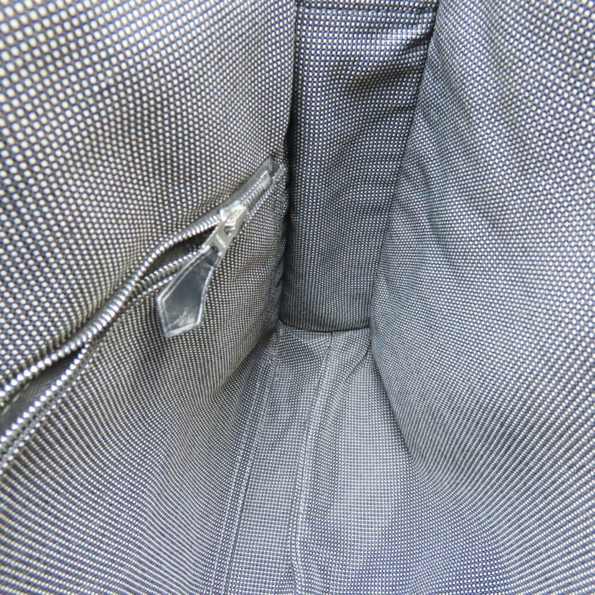 Hermes Her Line Gray Cotton Canvas Shoulder Bag (Pre-Owned)