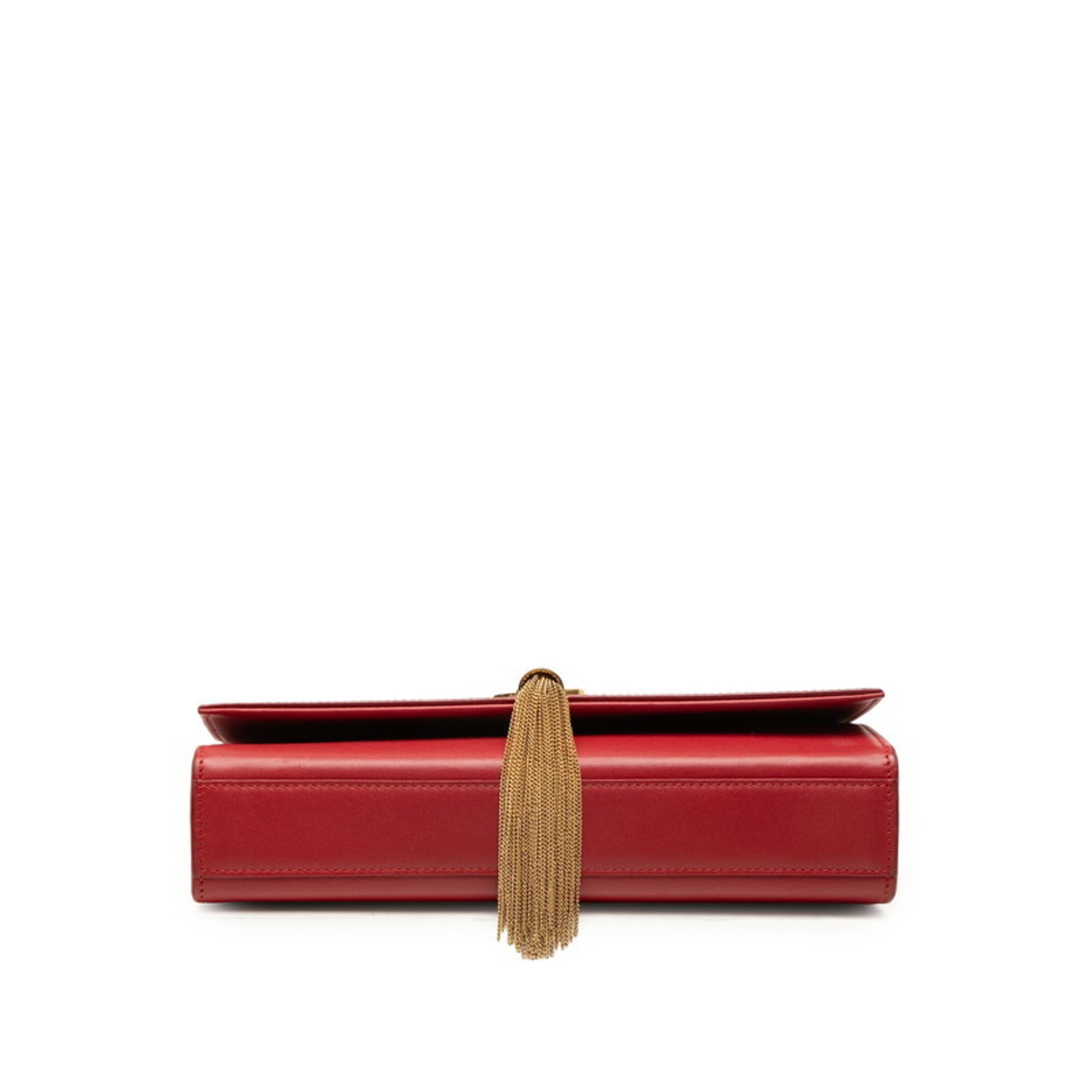 Saint Laurent Red Color Leather Shoulder Bag (Pre-Owned)