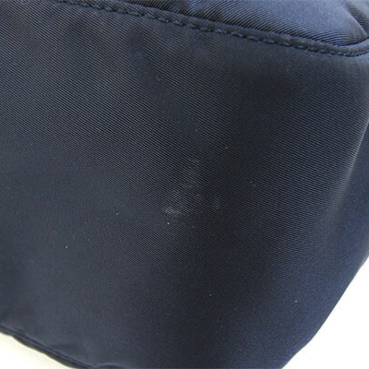 Prada Bleu Navy Nylon Leather Shoulder Bag (Pre-Owned)
