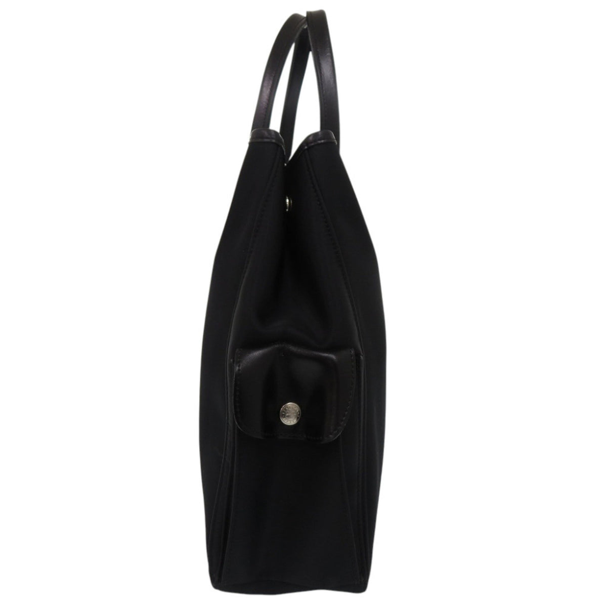 Longchamp Black Nylon Leather Handbag (Pre-Owned)