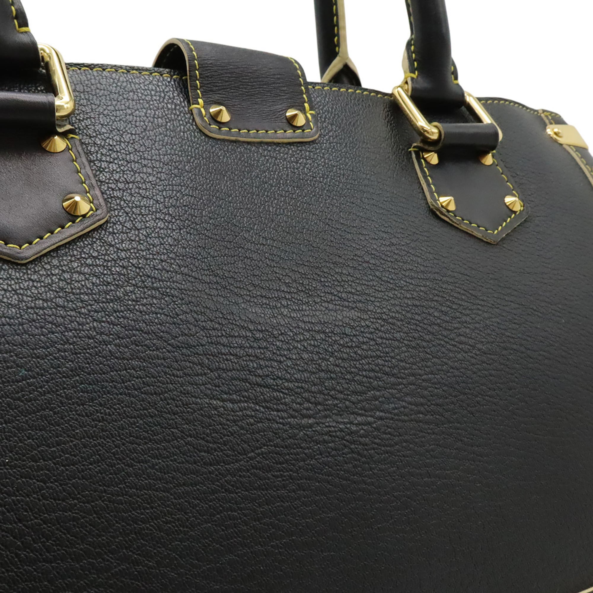 Louis Vuitton Black Noir White Suhali Leather Handbag Tote Bag (Pre-Owned)
