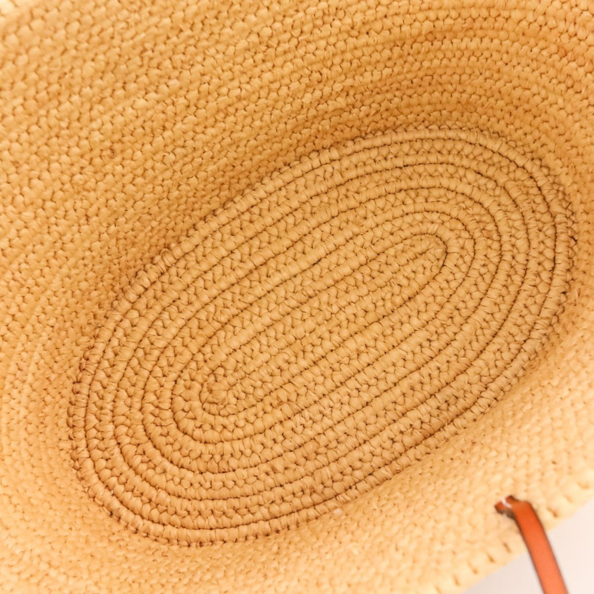 Loewe Brown Raffia Leather Basket Handbag Tote Bag (Pre-Owned)