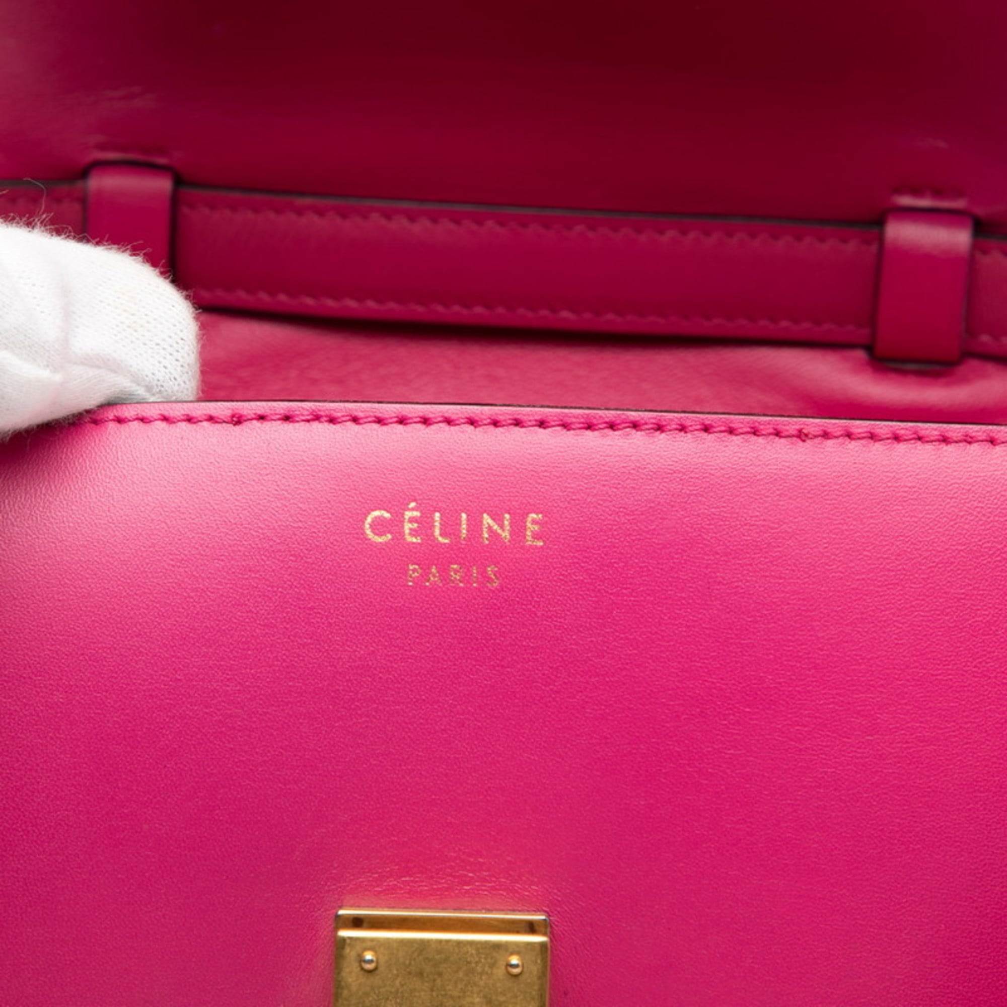 Celine Pink Leather Shoulder Bag (Pre-Owned)