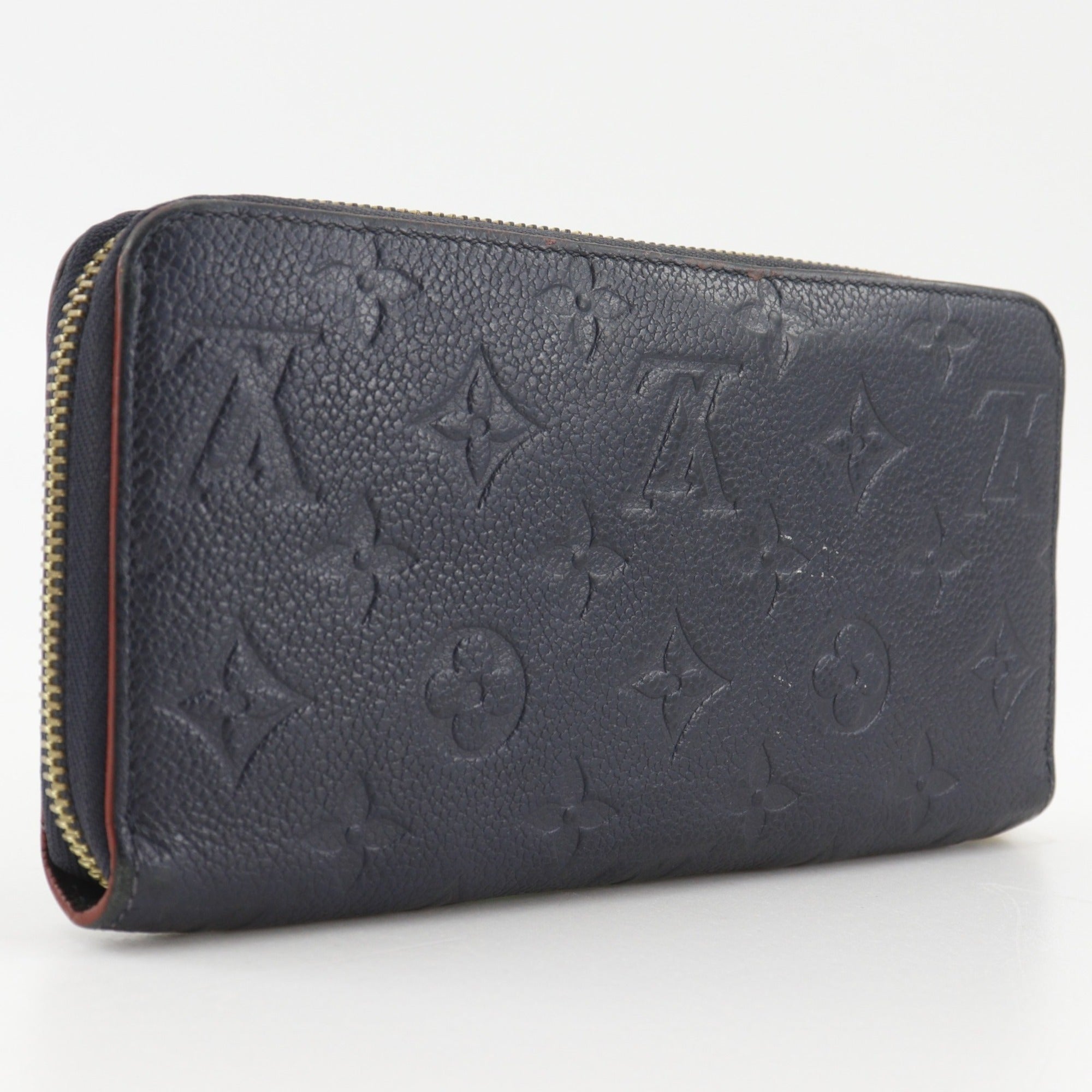 Louis Vuitton Marine Rouge Navy Monogram Empreinte Long Wallet (Bi-Fold) (Pre-Owned)