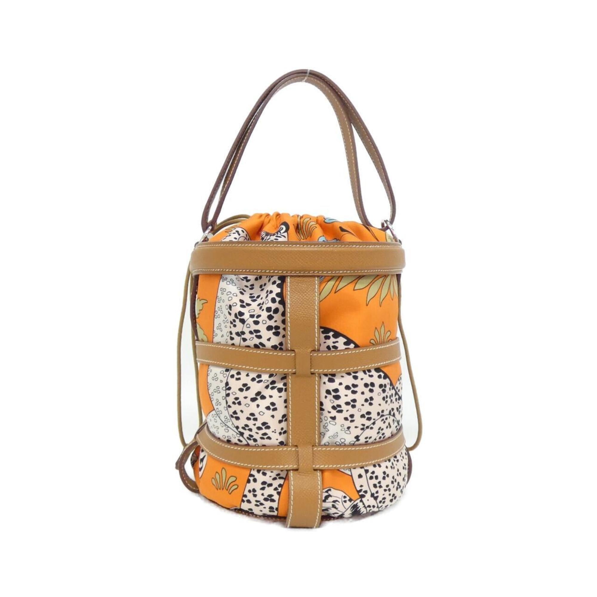 Hermes Gold Epsom Leather Silk Shoulder Bag (Pre-Owned)