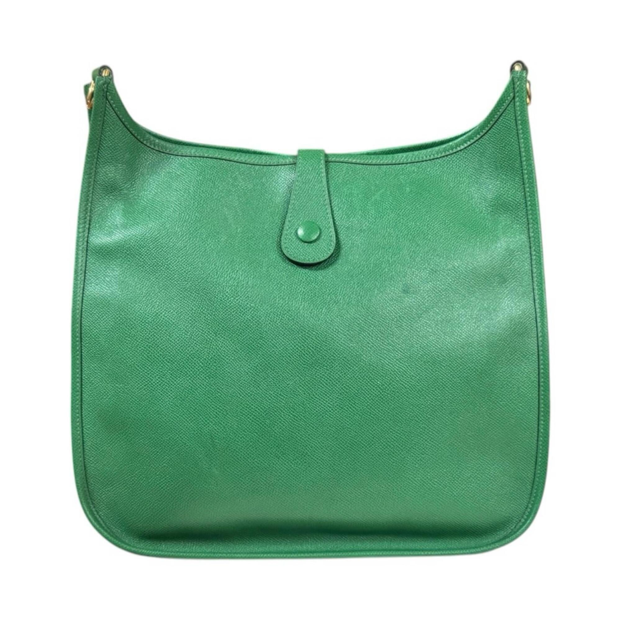 Hermes Green Courchevel Leather Shoulder Bag (Pre-Owned)