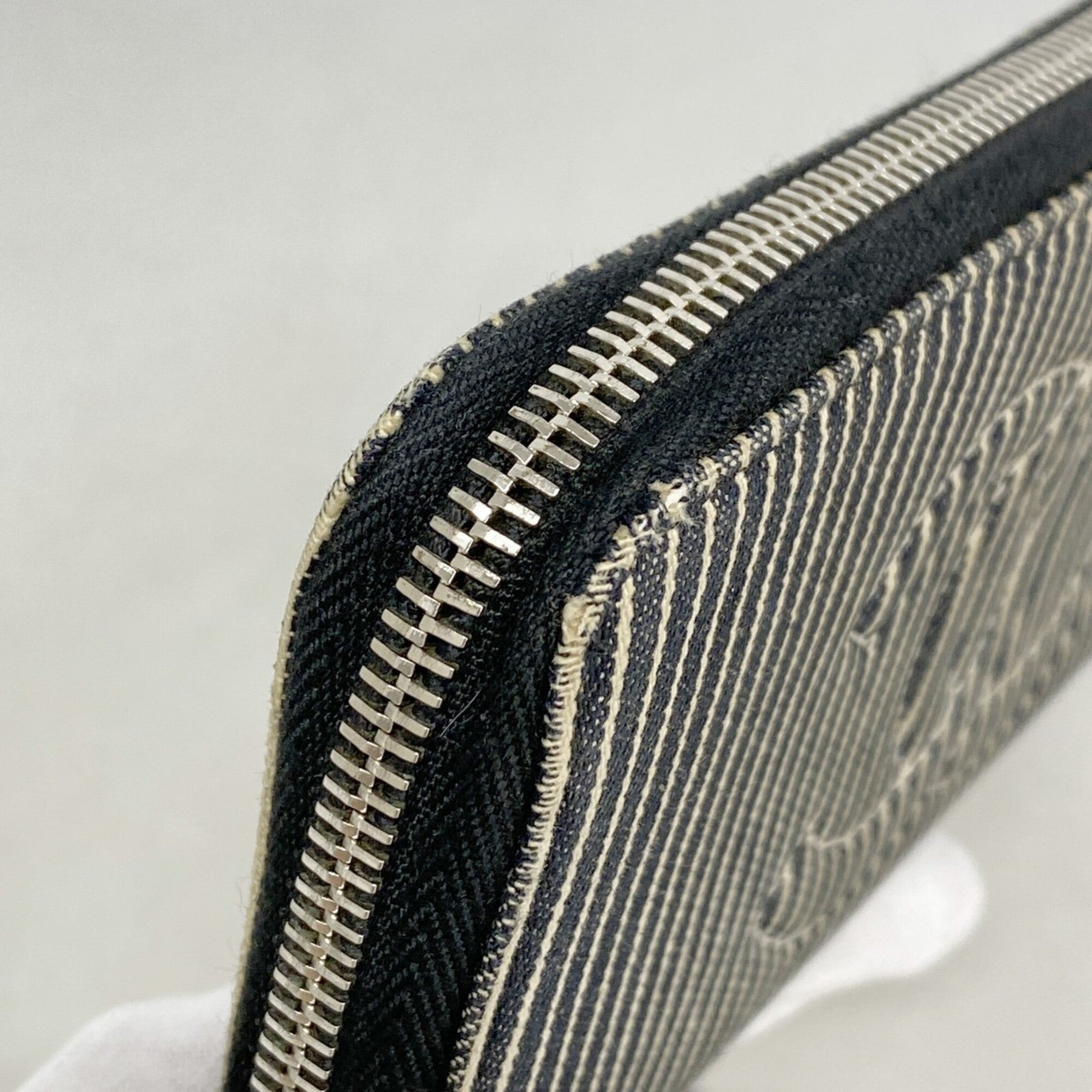 Chanel Black Denim Long Wallet (Bi-Fold) (Pre-Owned)