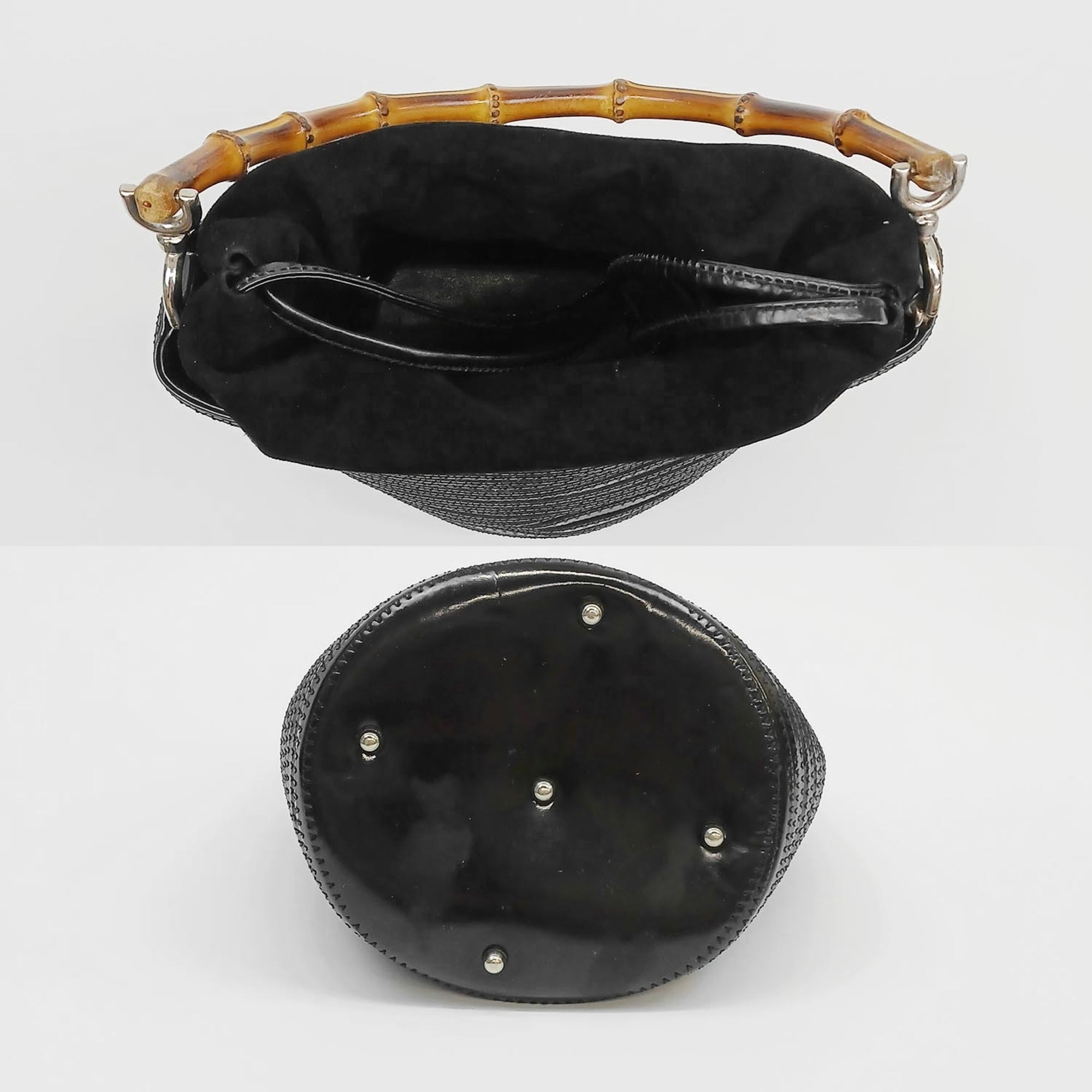 Gucci Black Patent Leather Leather Handbag Shoulder Bag (Pre-Owned)