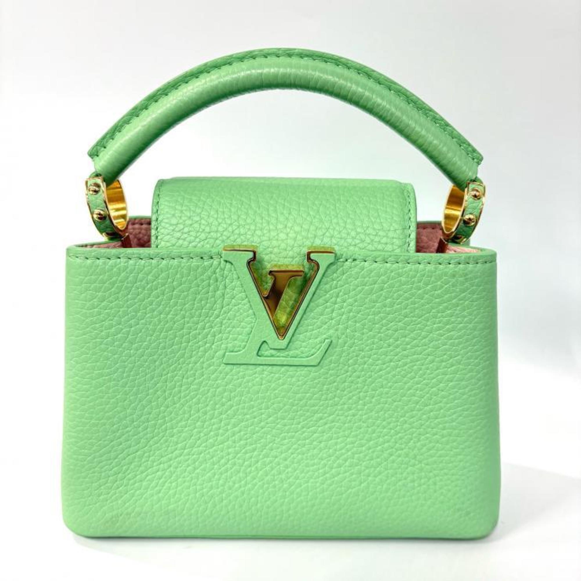 Louis Vuitton Green Leather Handbag (Pre-Owned)