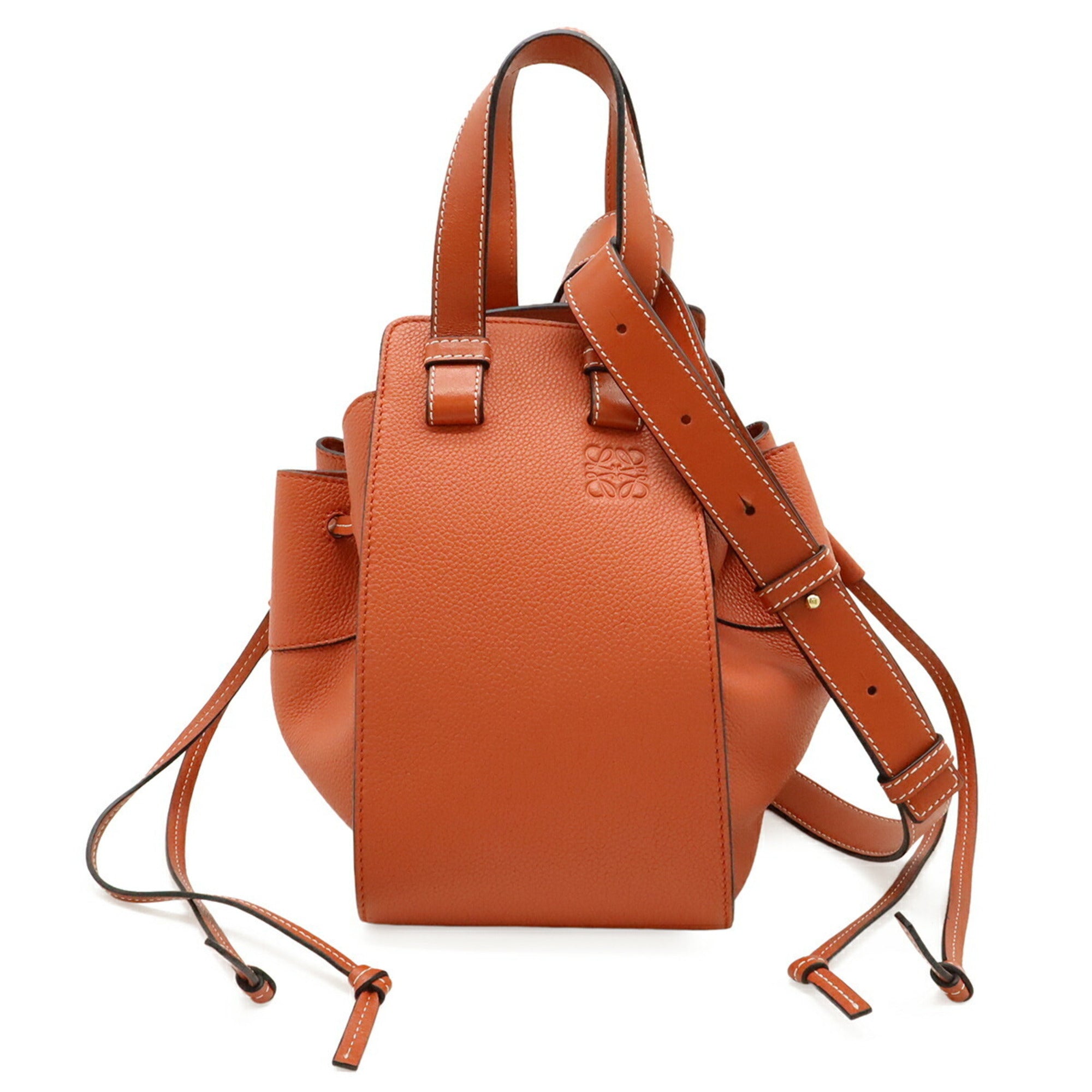 Loewe Hammock Orange Leather Handbag Shoulder Bag (Pre-Owned)